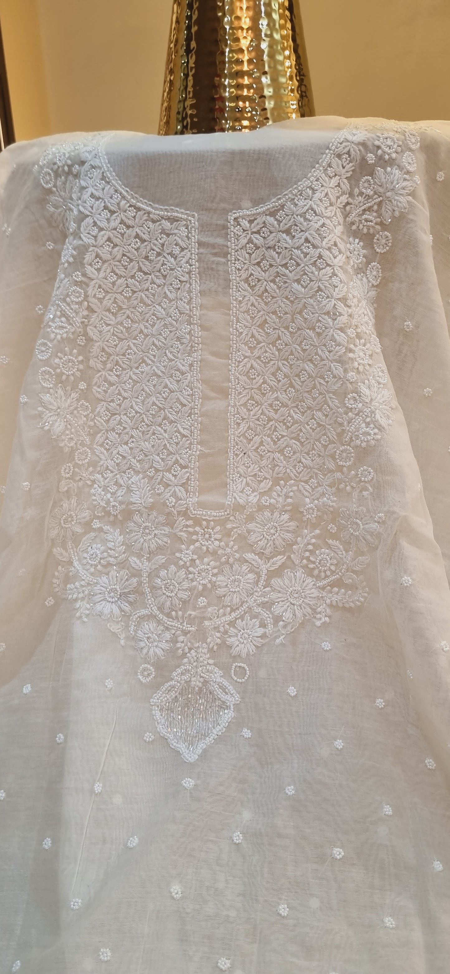 Mul chanderi suit