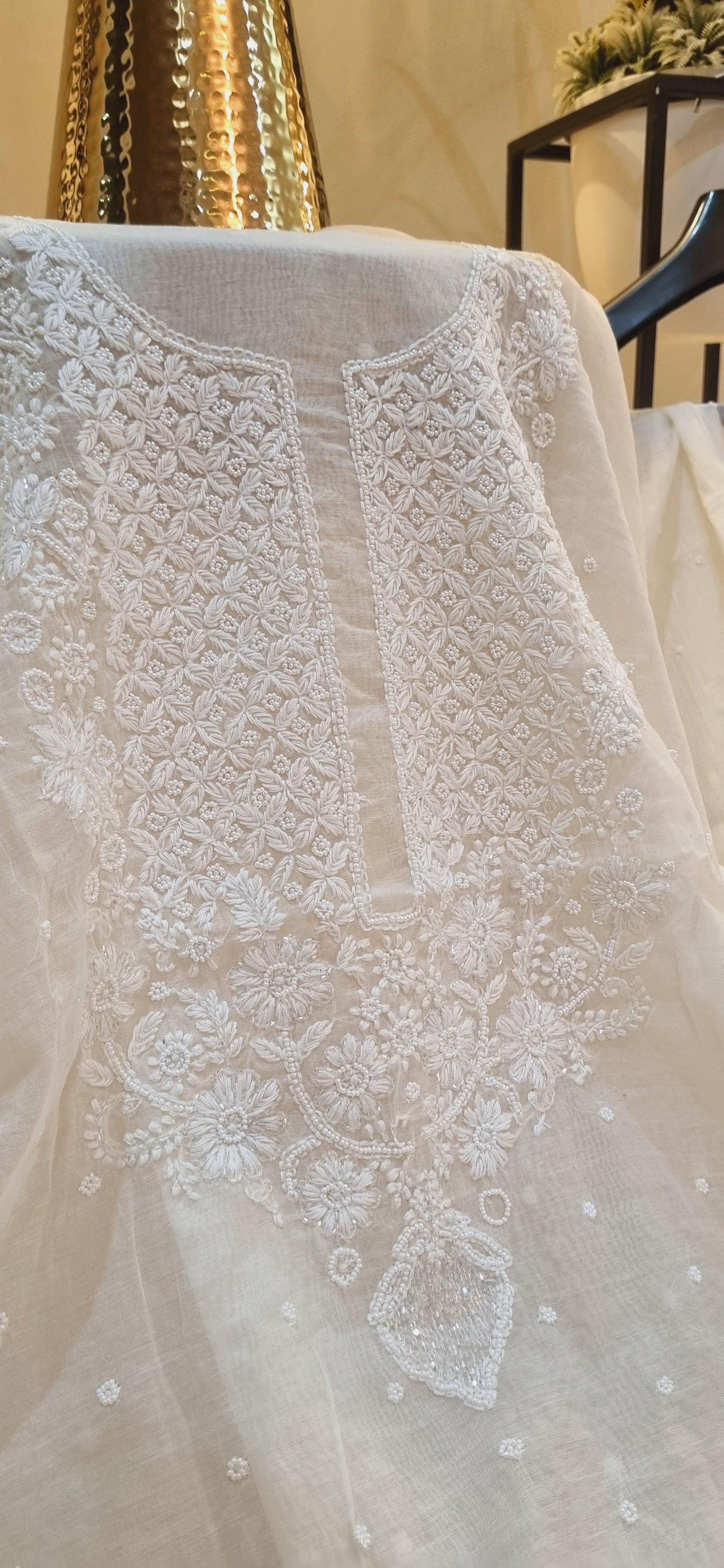 Mul chanderi suit