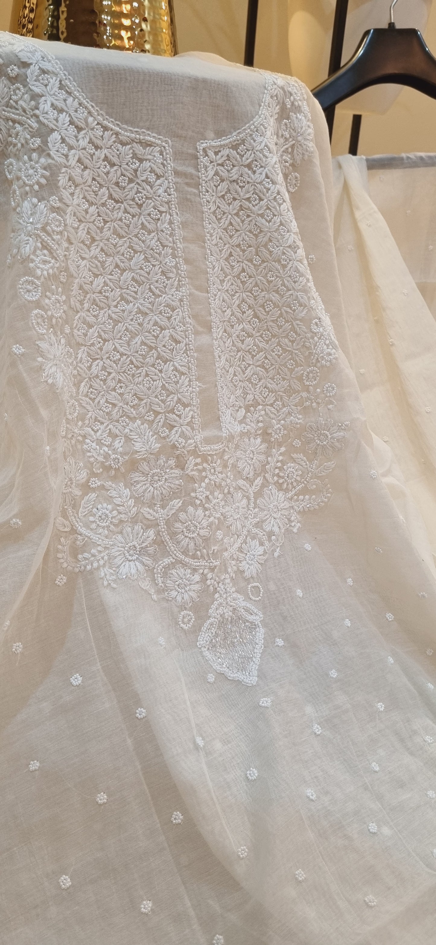 Mul chanderi suit