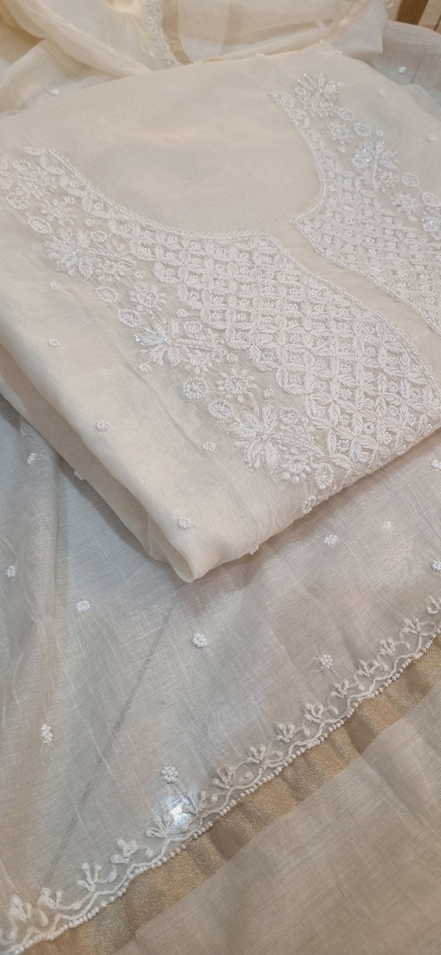 Mul chanderi suit