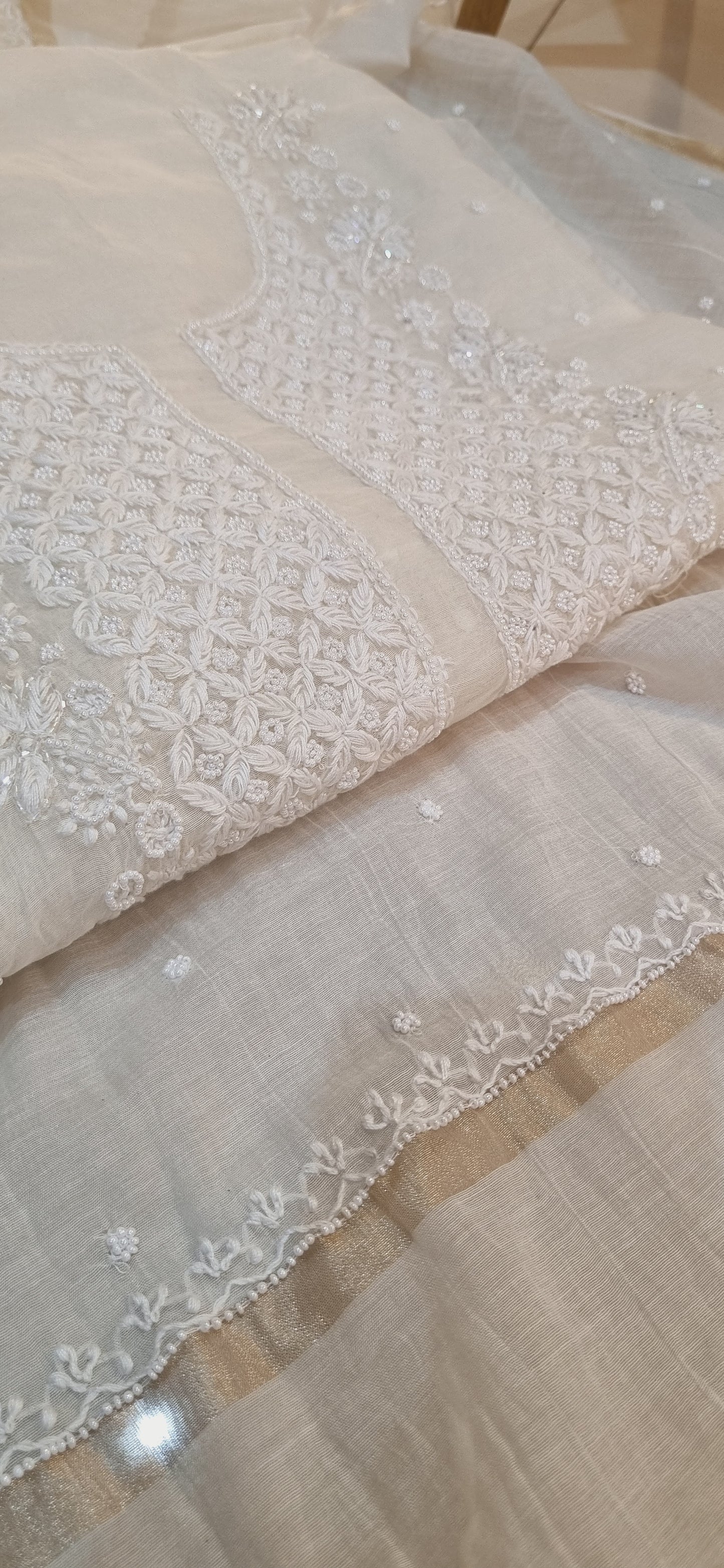 Mul chanderi suit