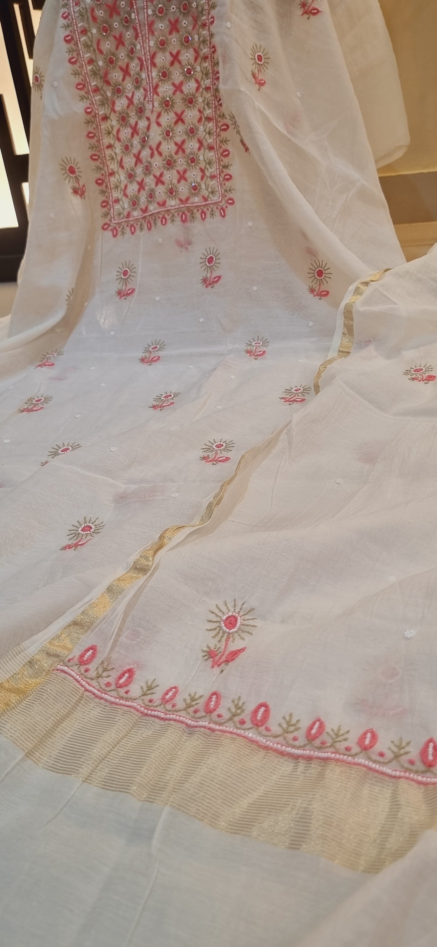 Mul chanderi suit