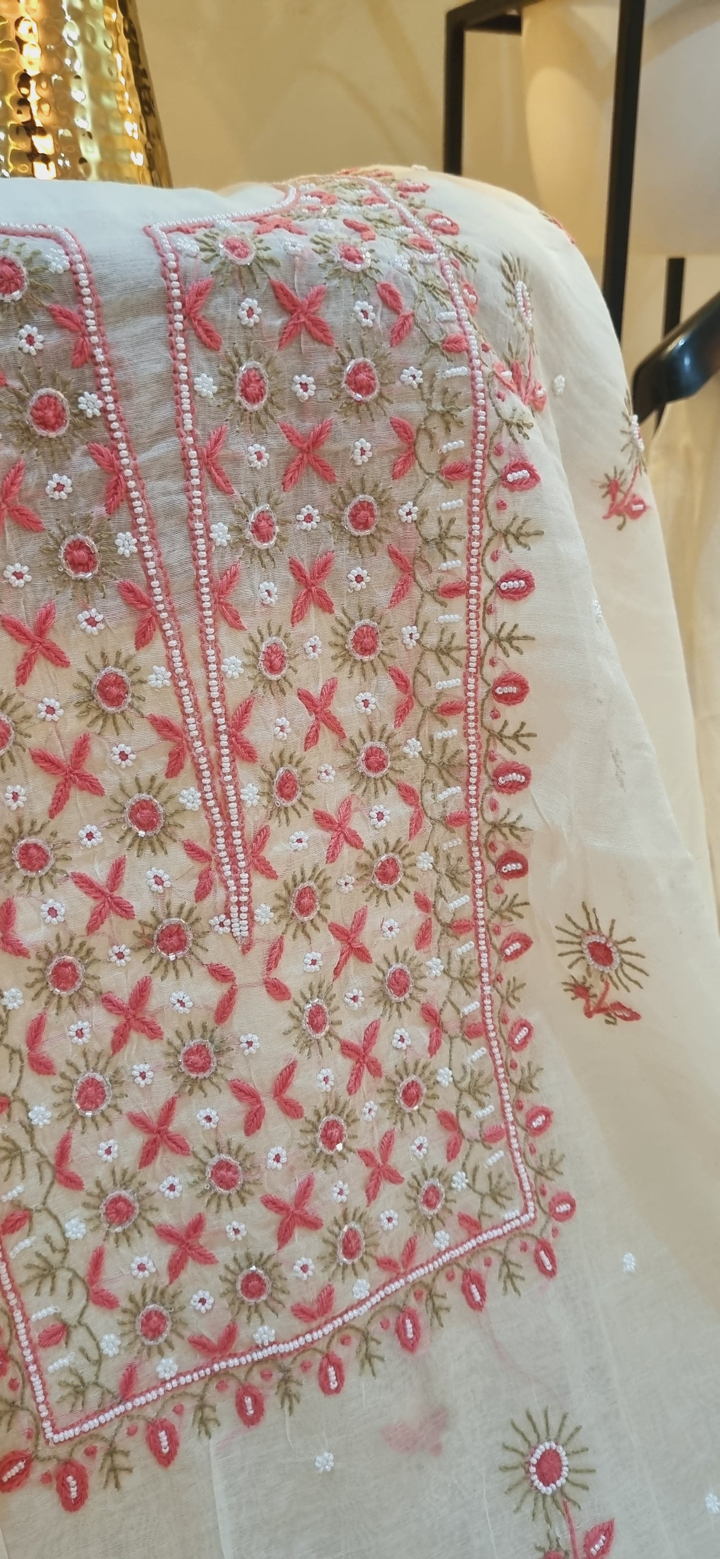 Mul chanderi suit