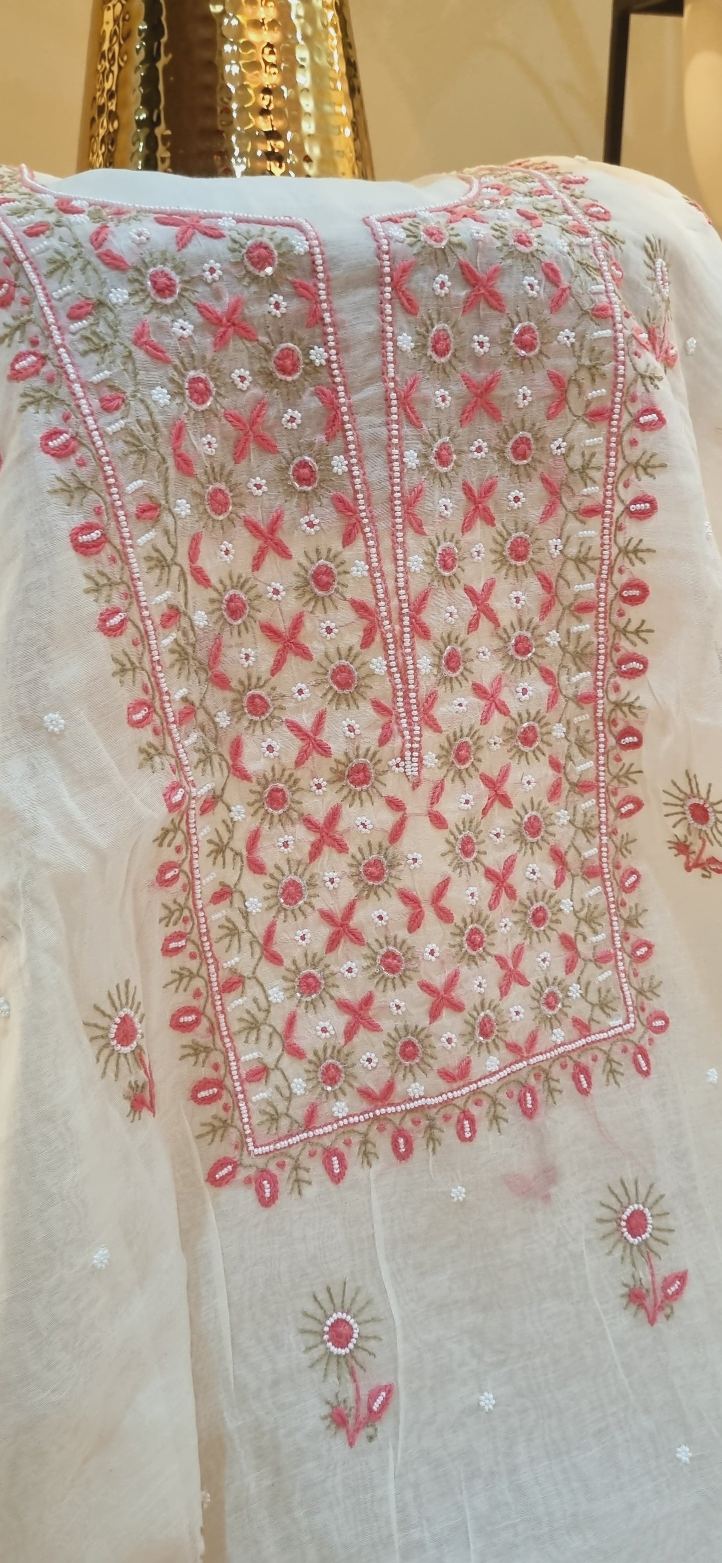 Mul chanderi suit