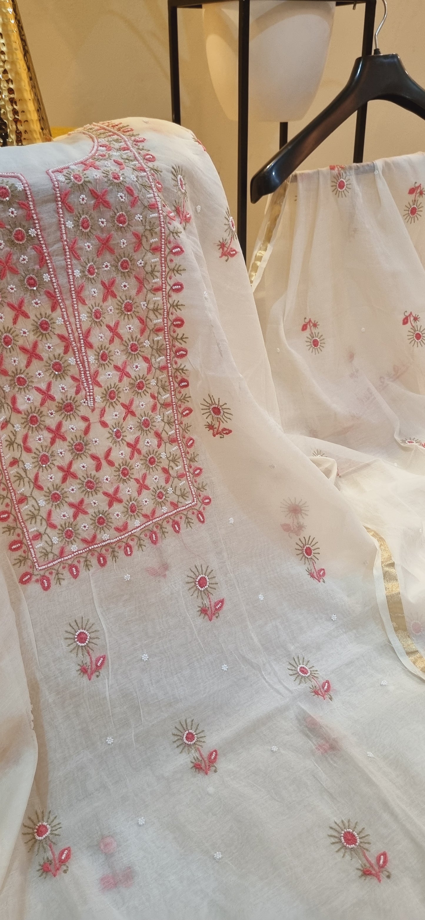 Mul chanderi suit