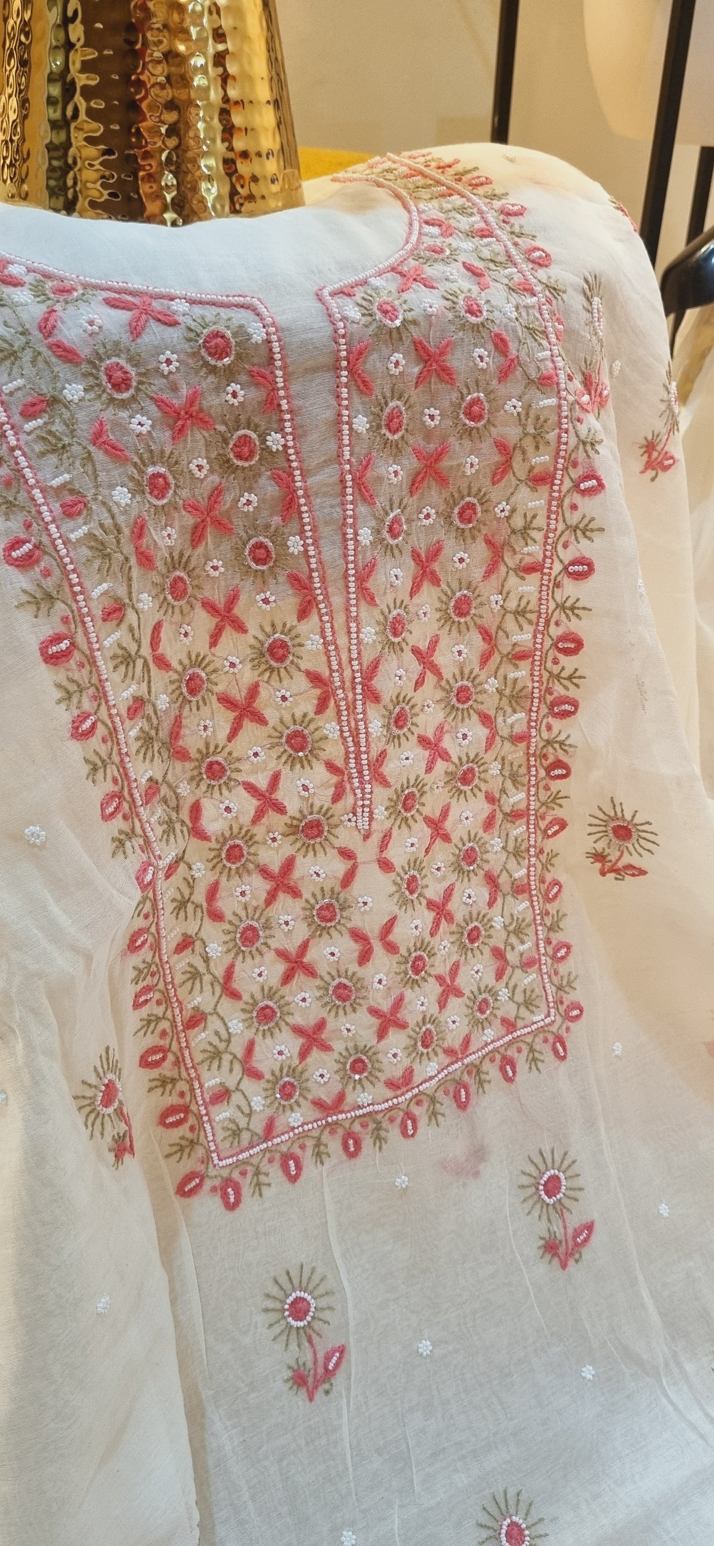 Mul chanderi suit