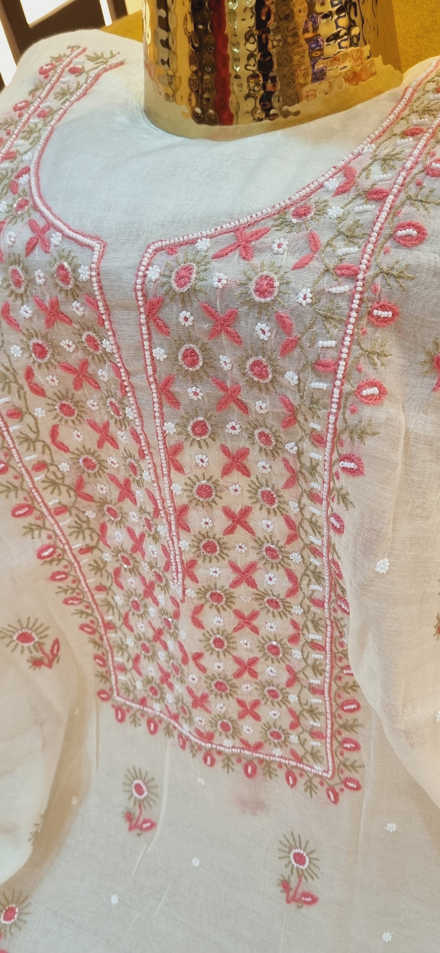 Mul chanderi suit