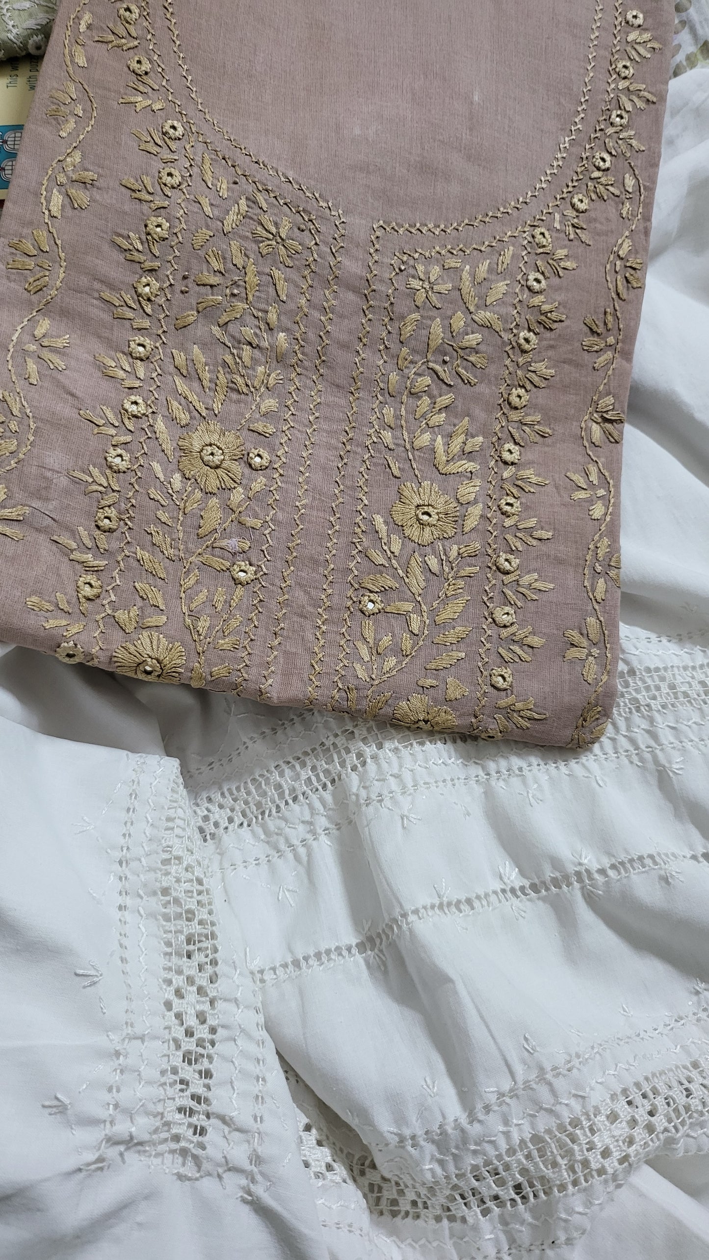 Hand embroidered: lawn shirt