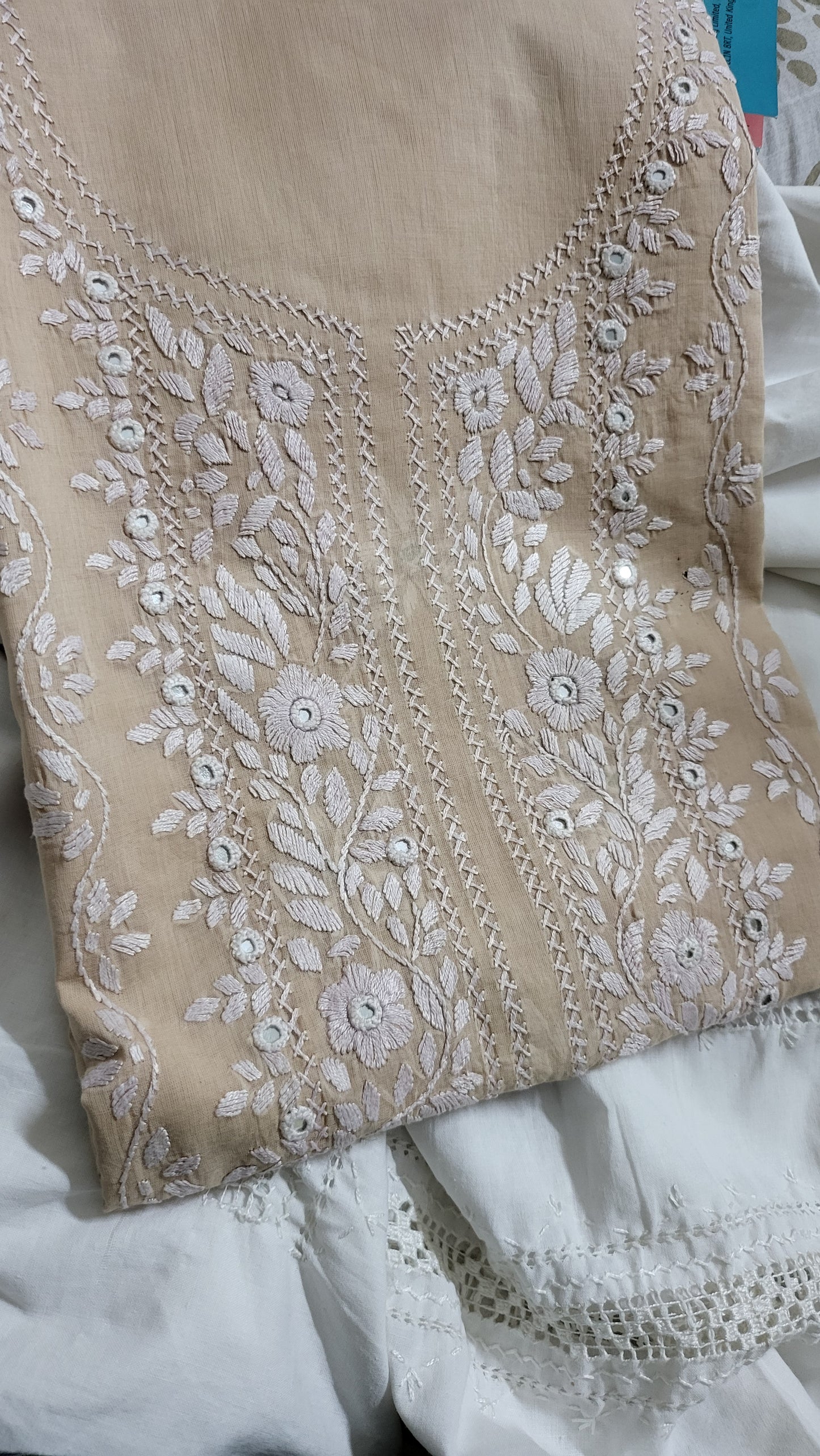 Hand embroidered: lawn shirt