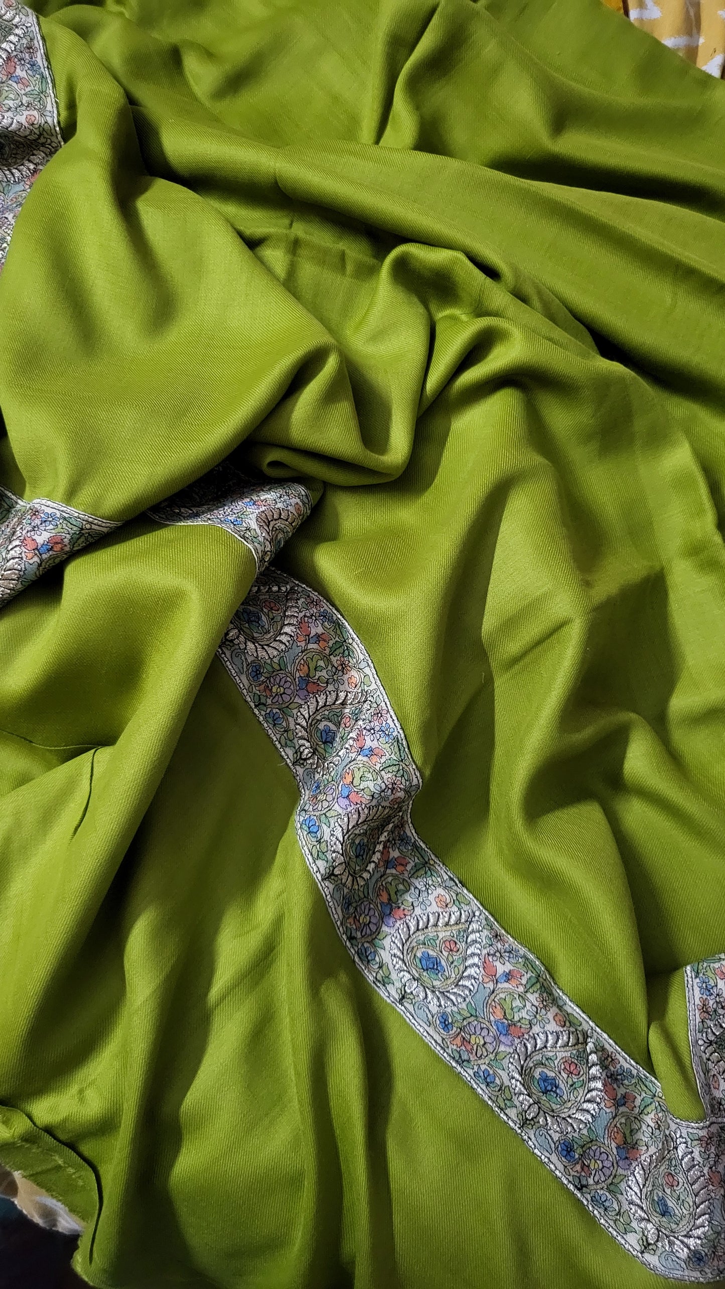 Kalamkari border shawl : pashmina