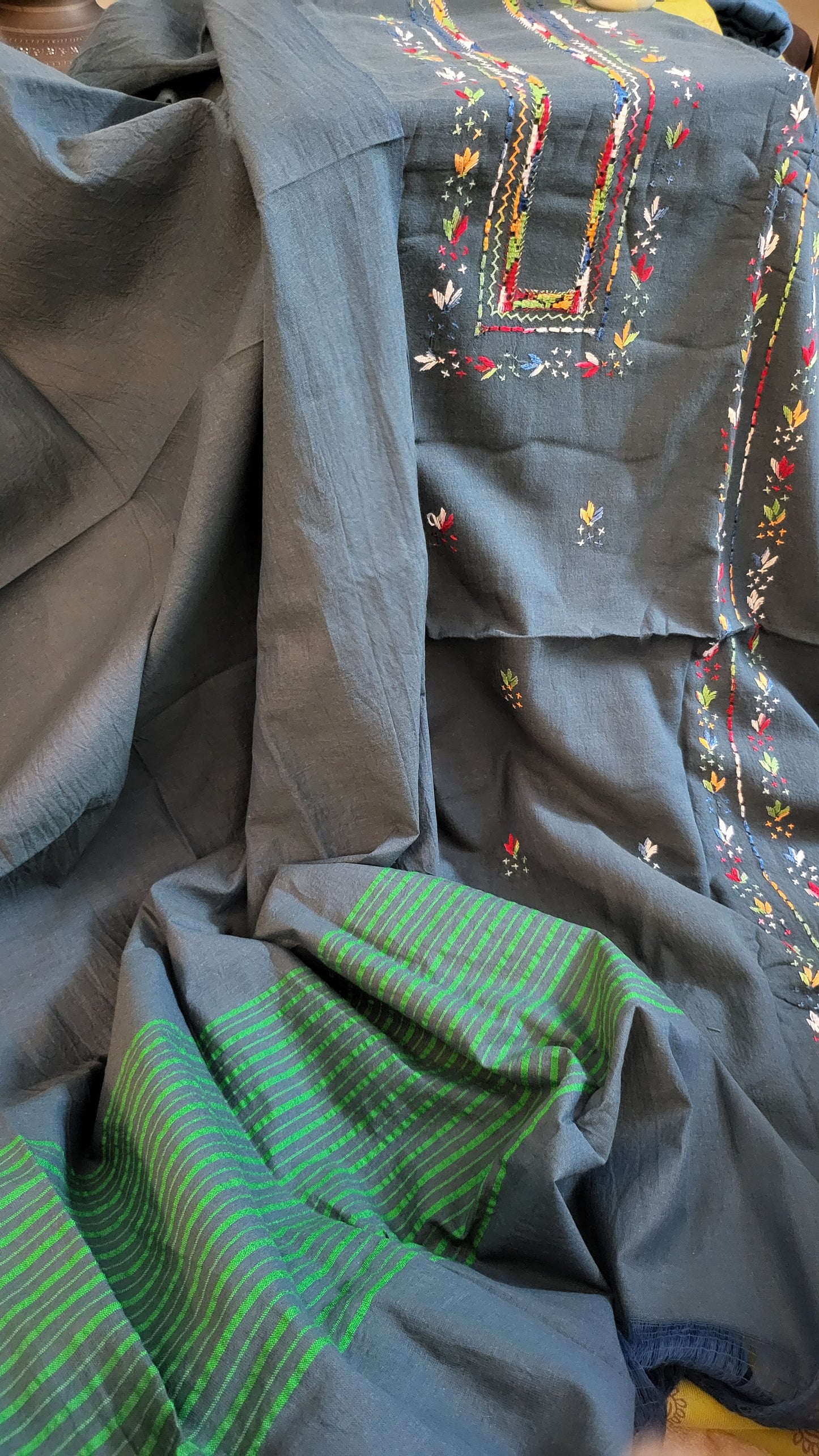 khaddar suit : Hand embroidered