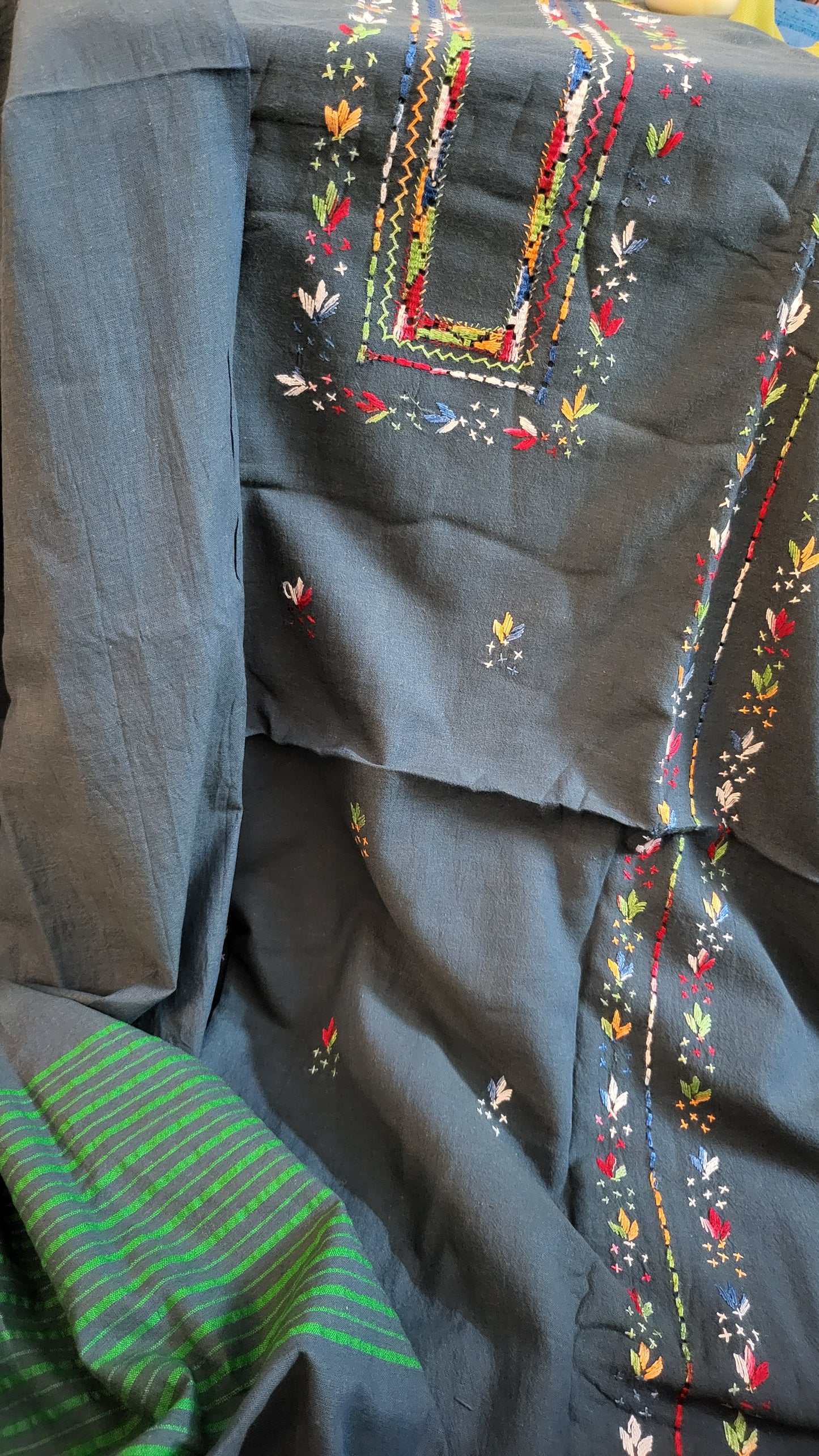 khaddar suit : Hand embroidered