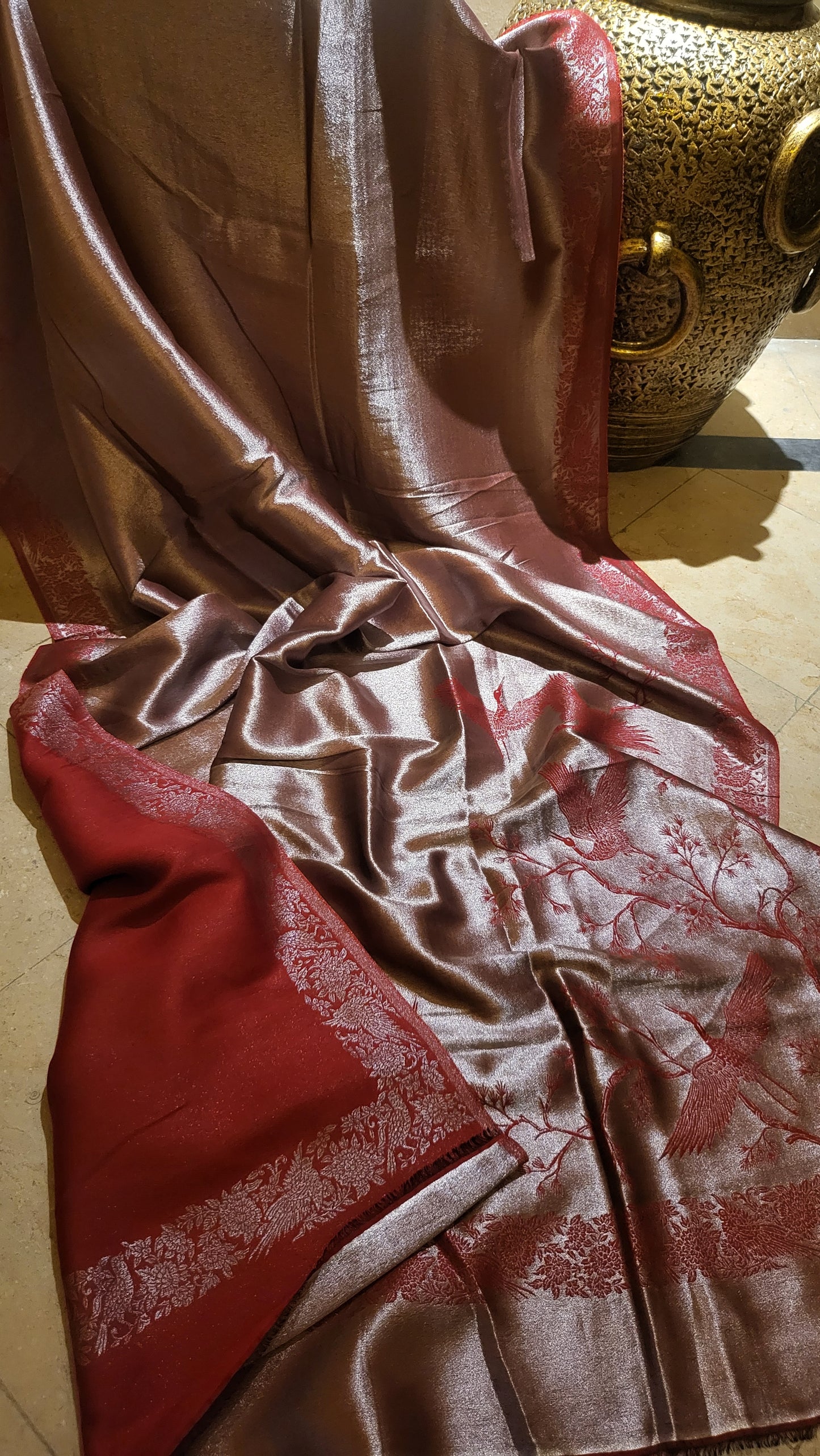Moonlight kaani : Reversible shawl