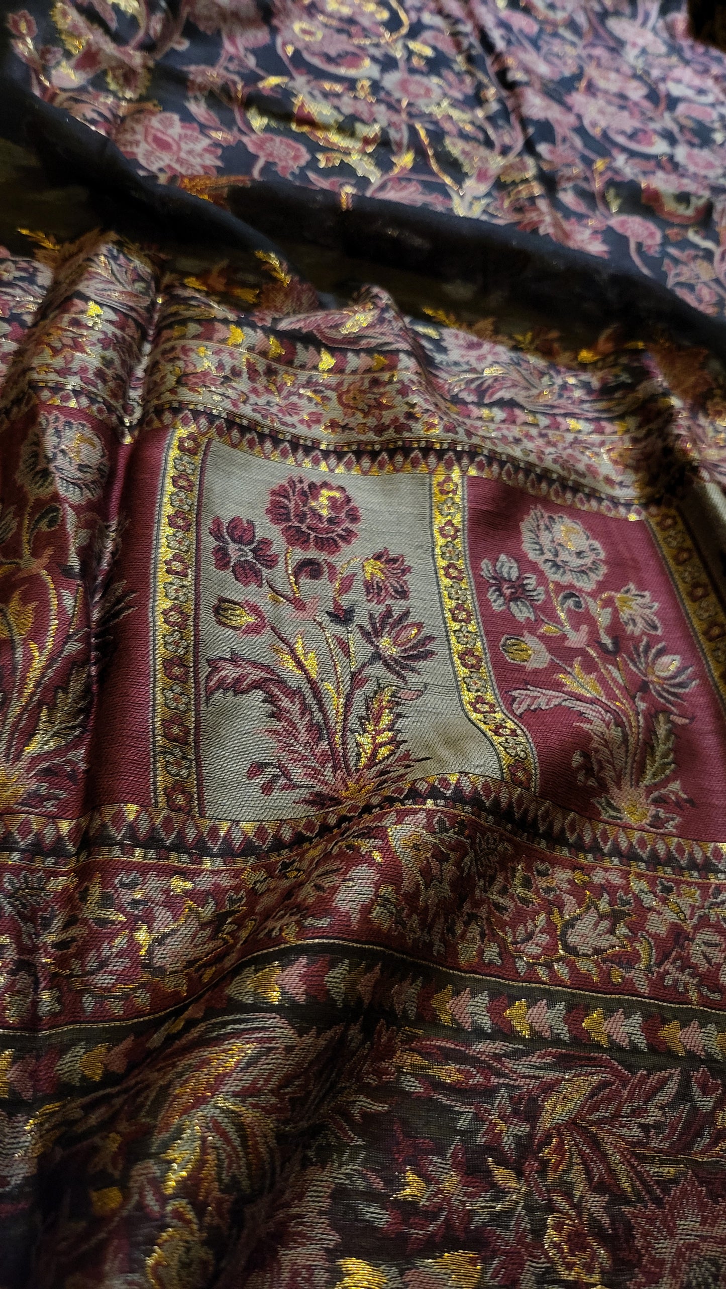 Purple magic: silk kanni shawl