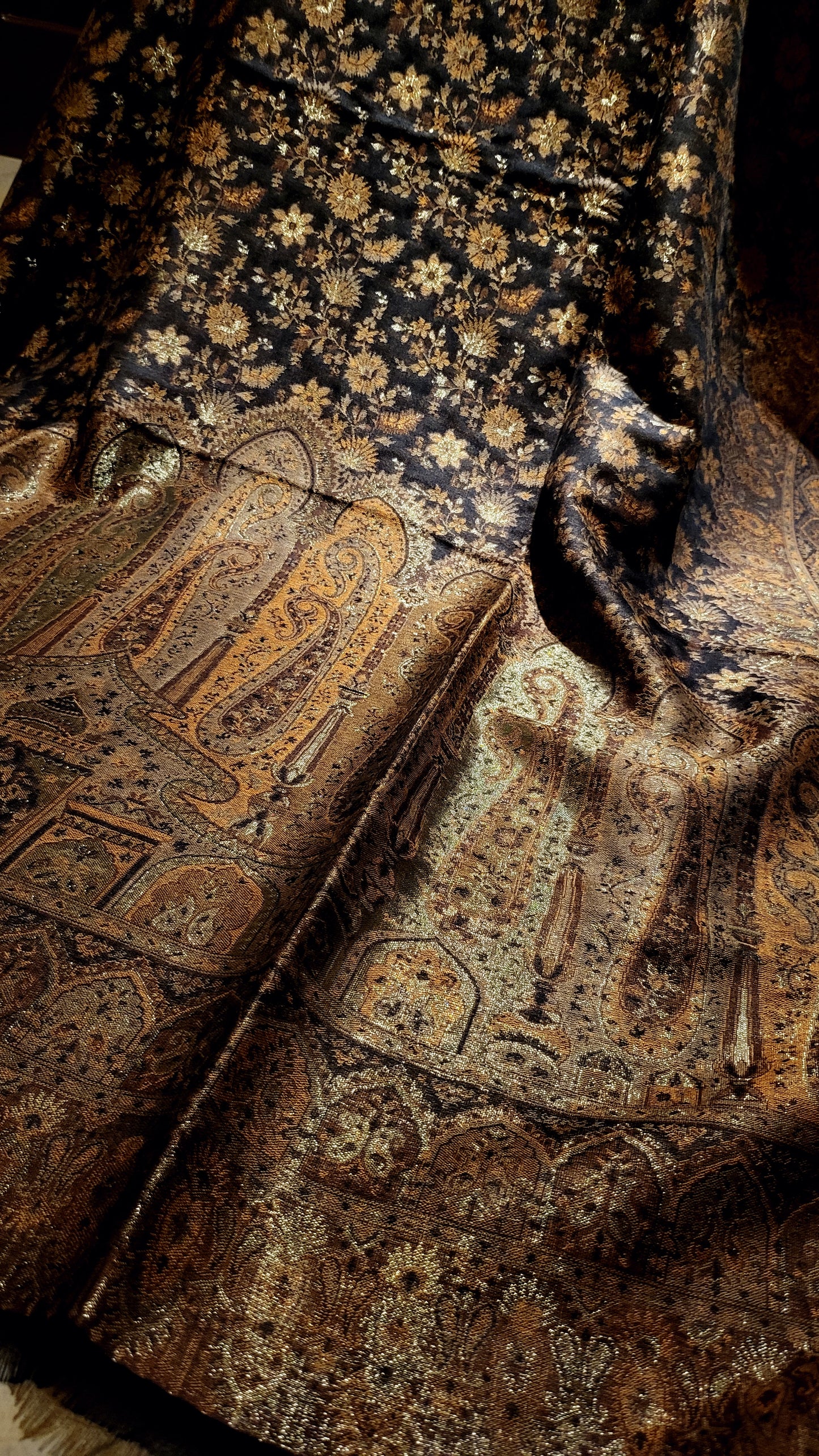Reversible gandhara : Moonlight kaani shawl