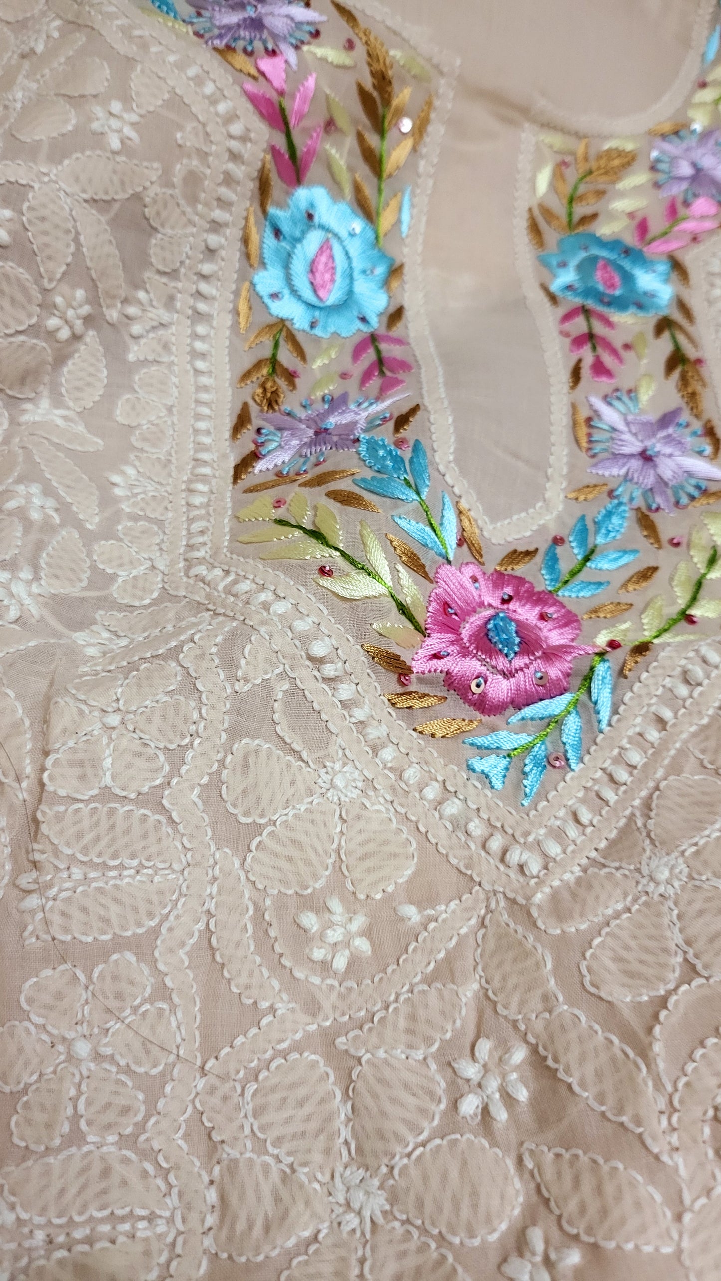 Parsi gara : chikankari shirt