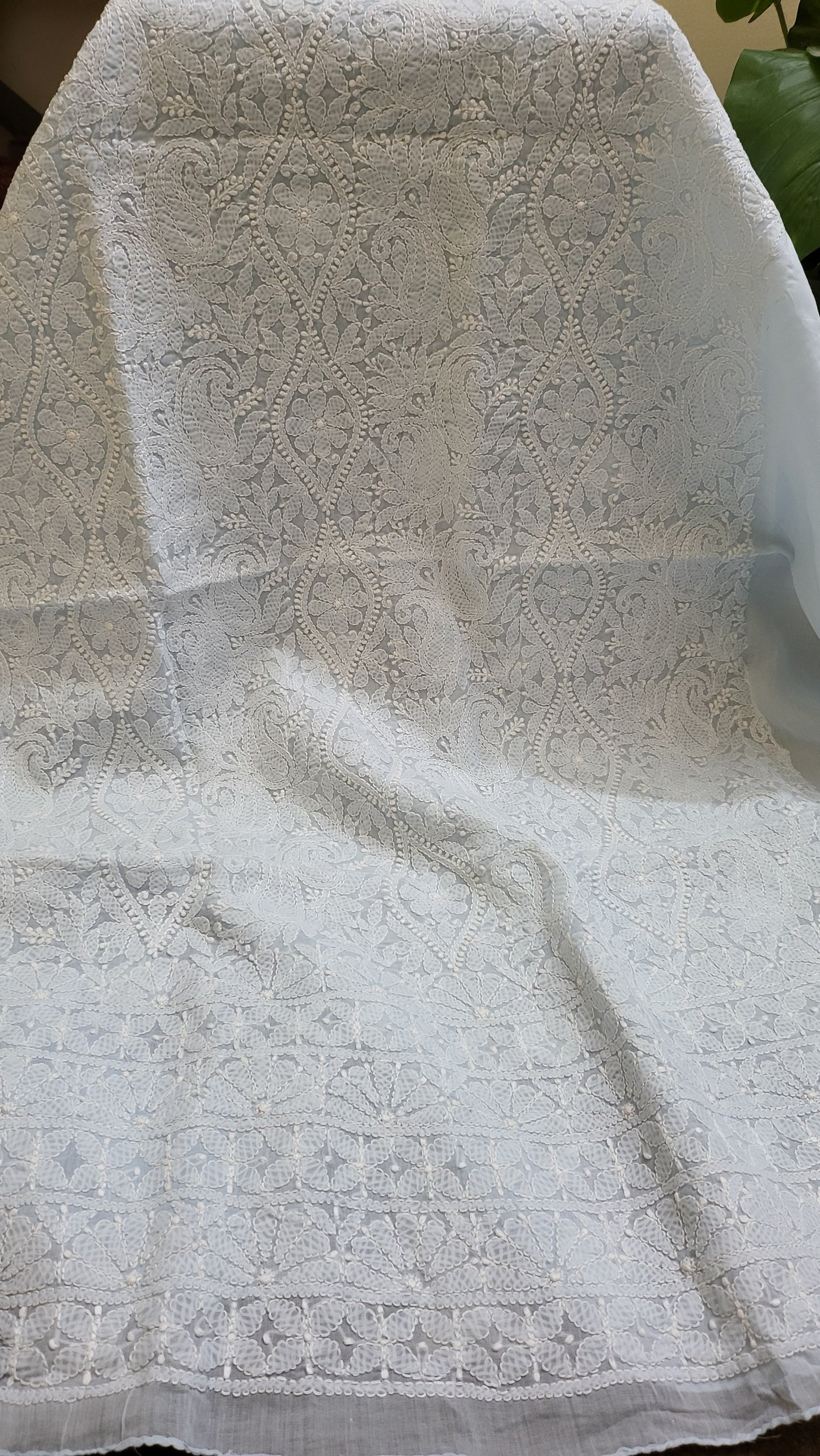 White : chikankari shirt