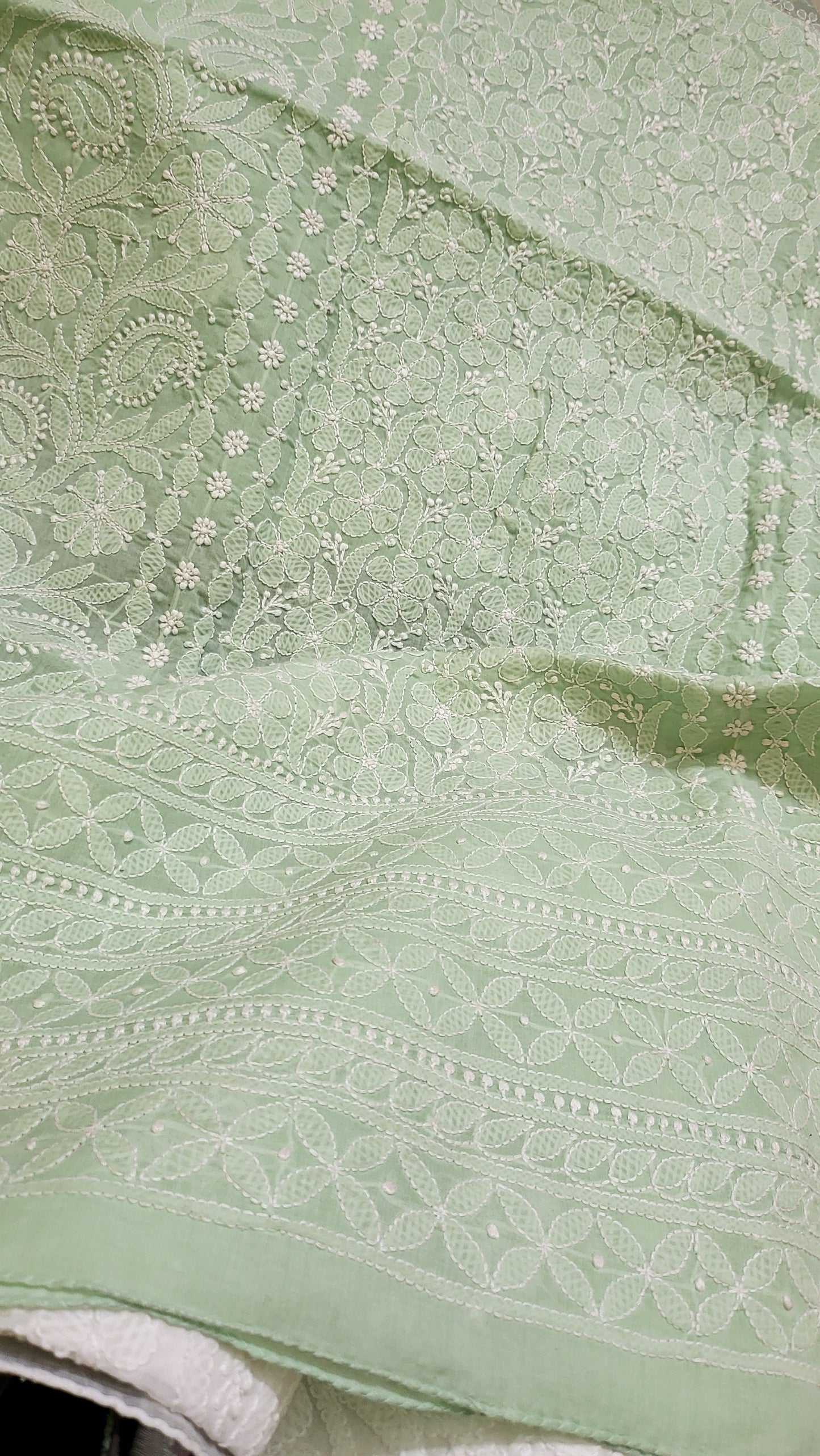 Sea green : chikankari shirt