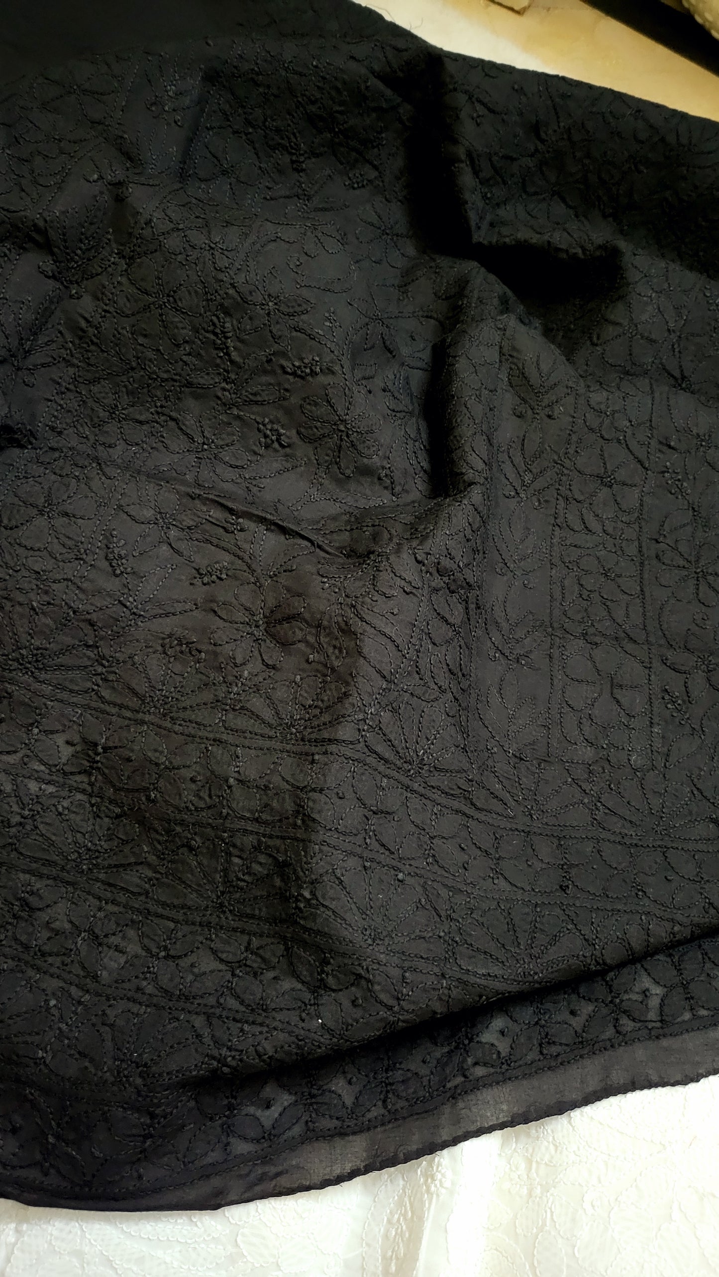 Black : chikankari shirt