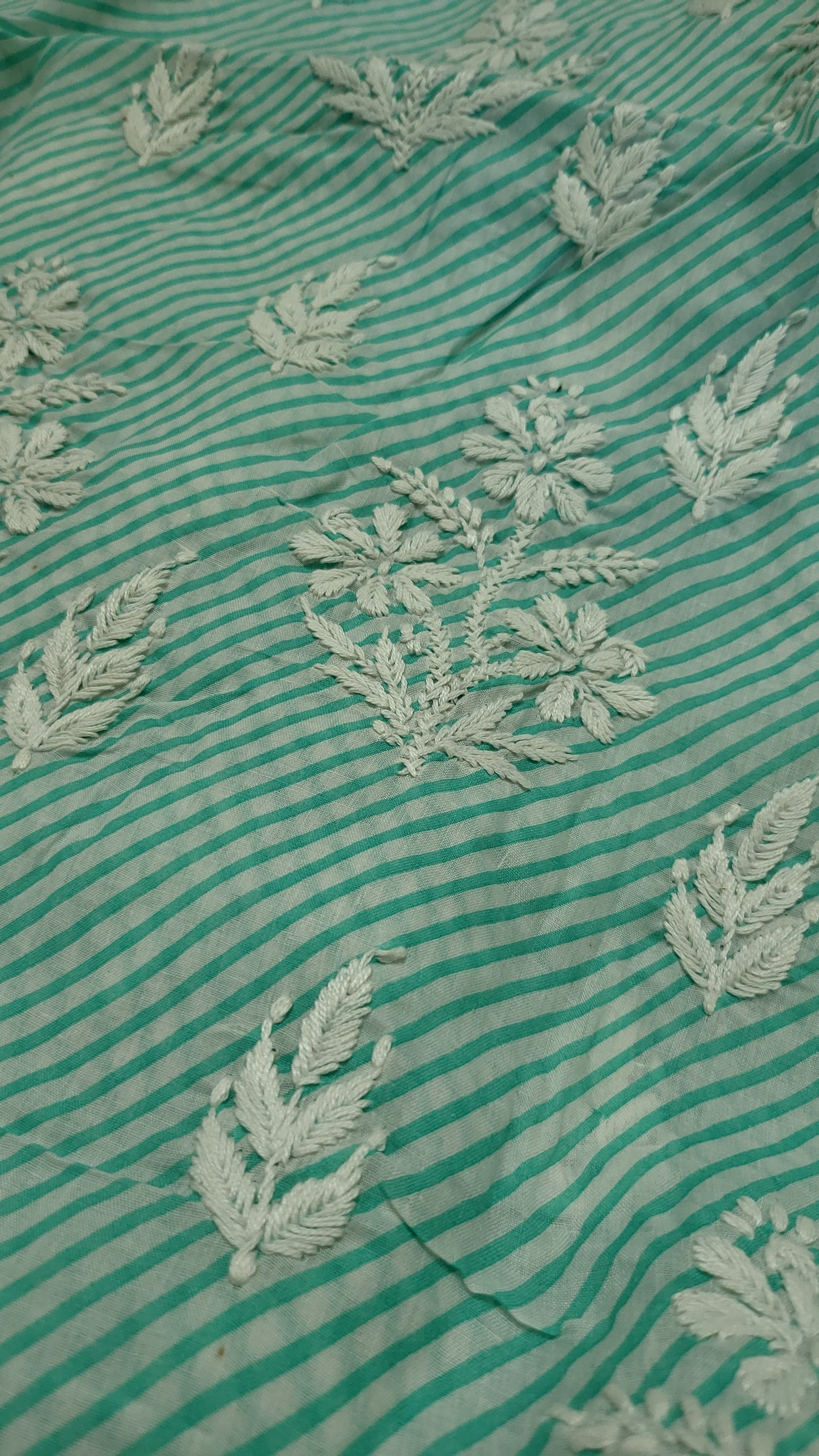 Sea green : chikankari shirt