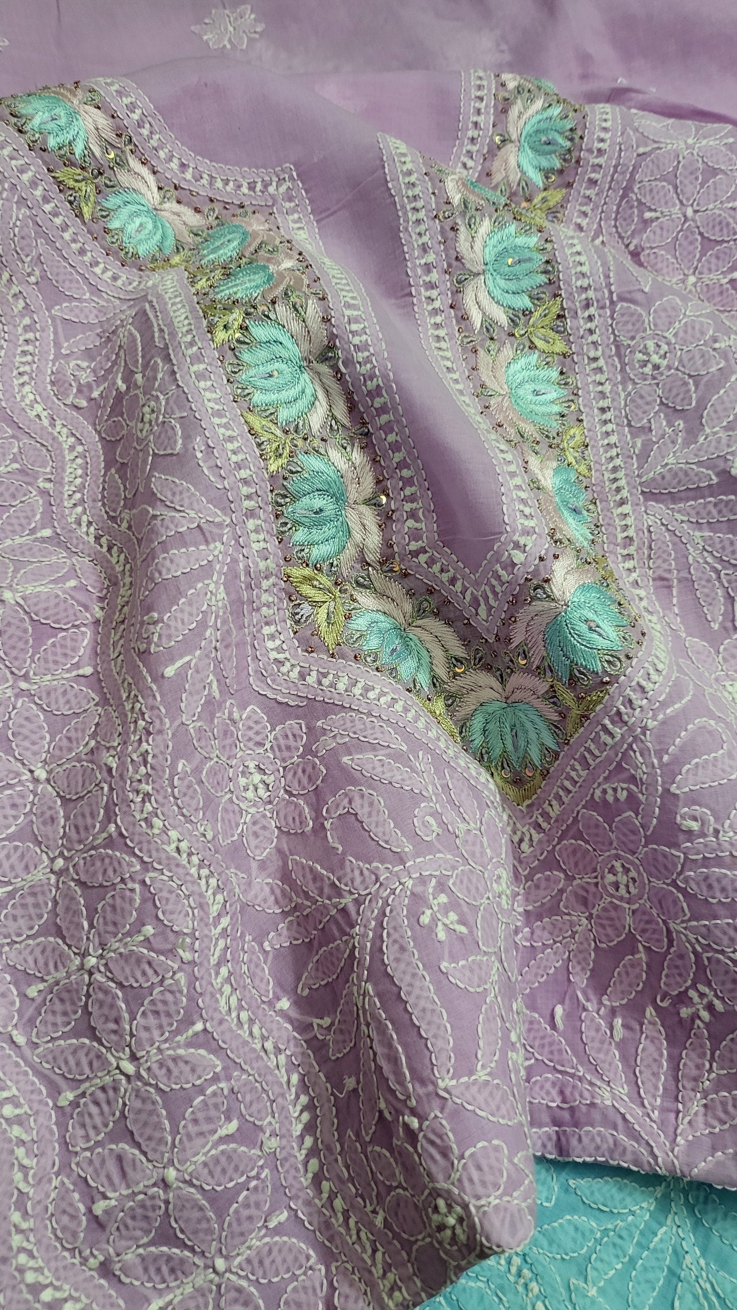 Parsi gara : chikankari shirt