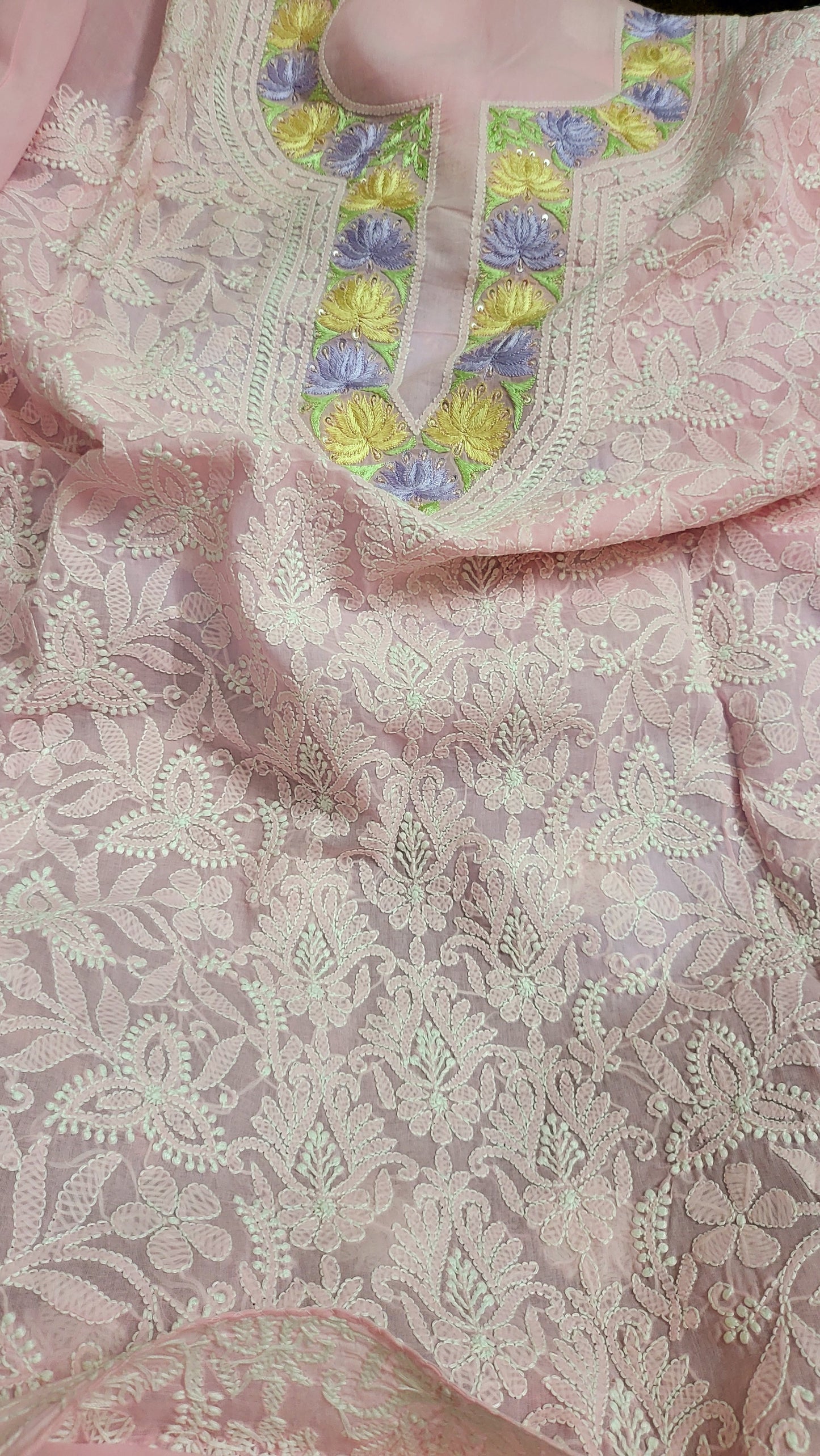Parsi Gara : chikankari shirt