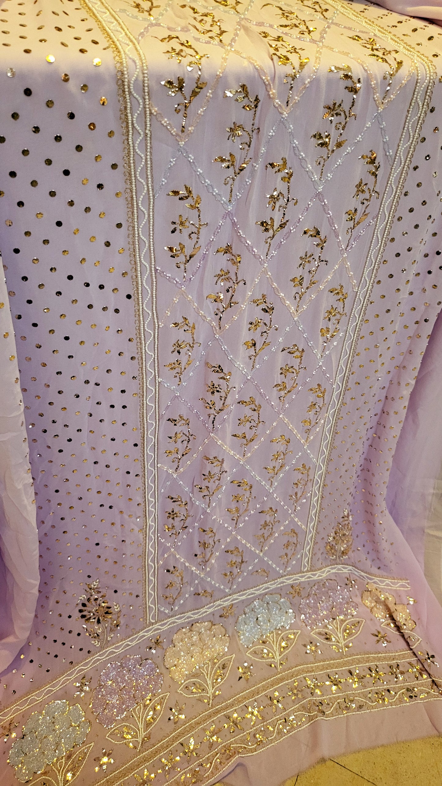 Ombre Lucknowy Dress : Bead work