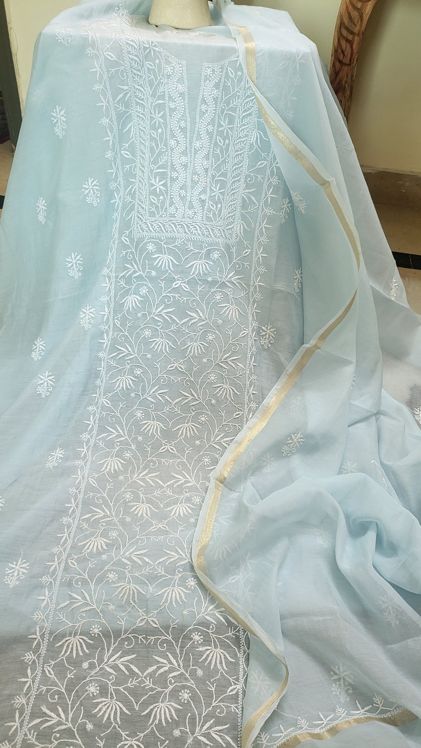Mul chanderi : Suit