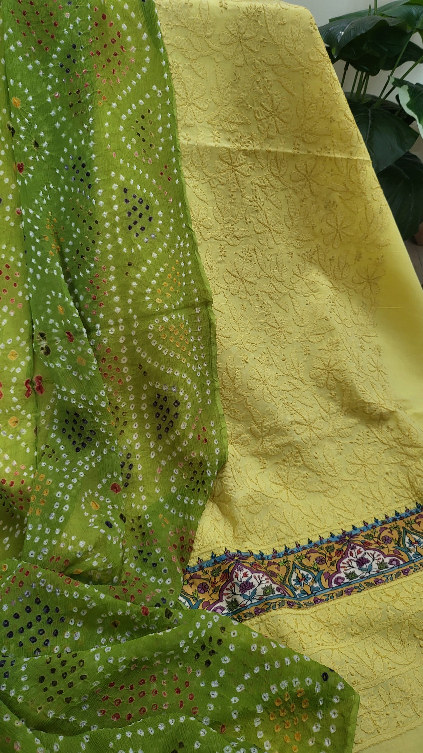 Chunri edition : Kalamkar chikankari