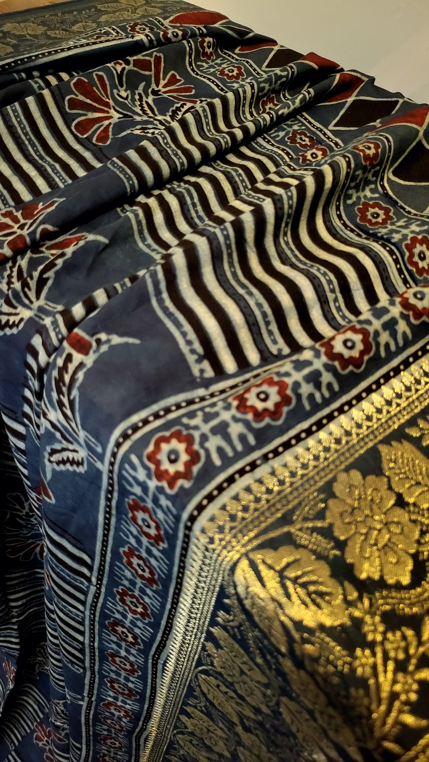 Ajrak silk Dupata