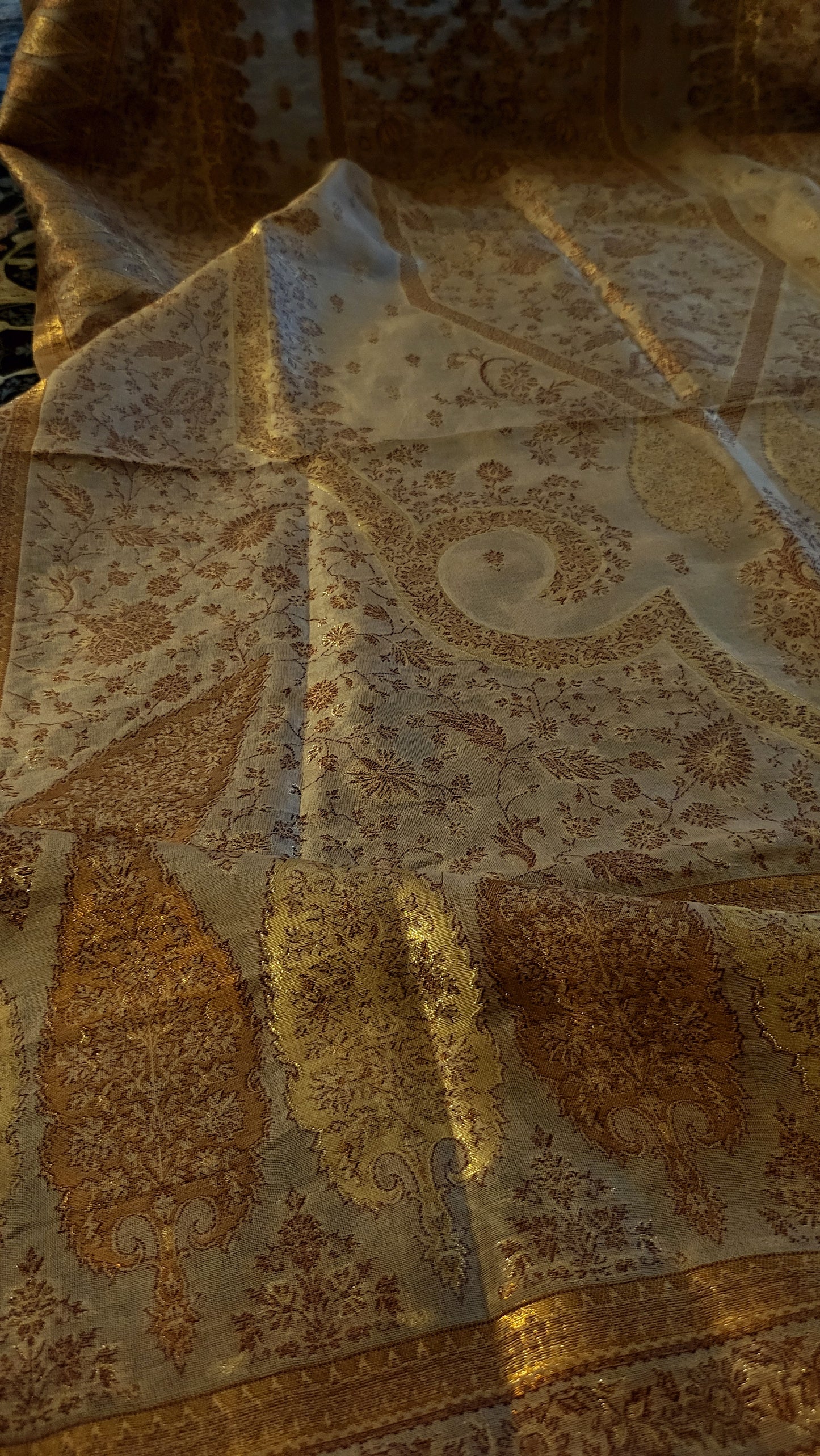 Gold royality: silk kaani shawl