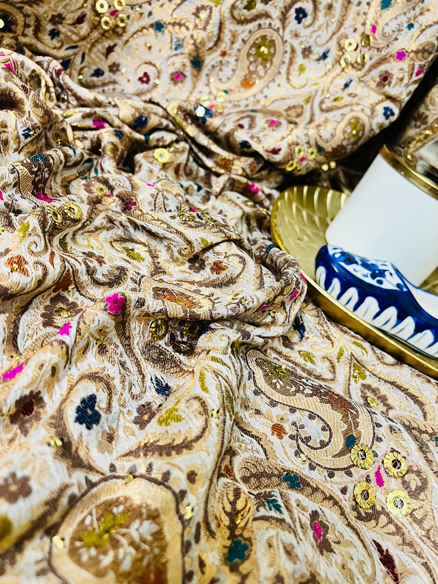 Kamdani shawl: pure chifoon