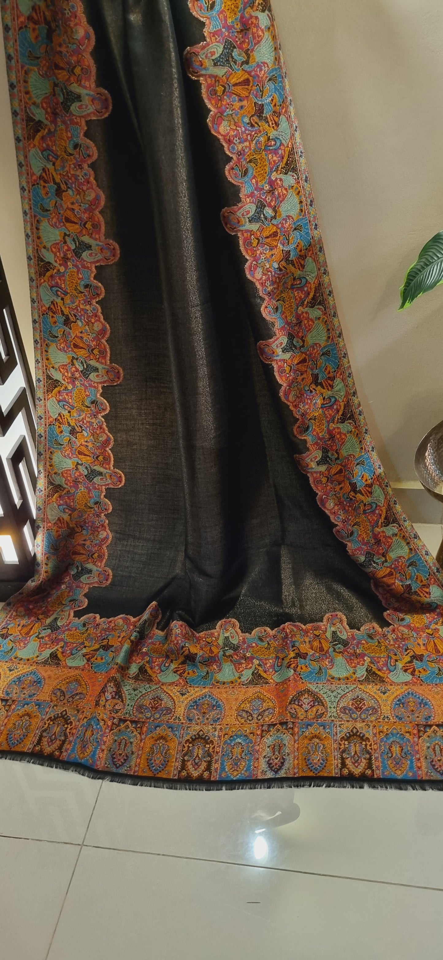 Reversible Moonlight gandhara kaani pashmina shawls