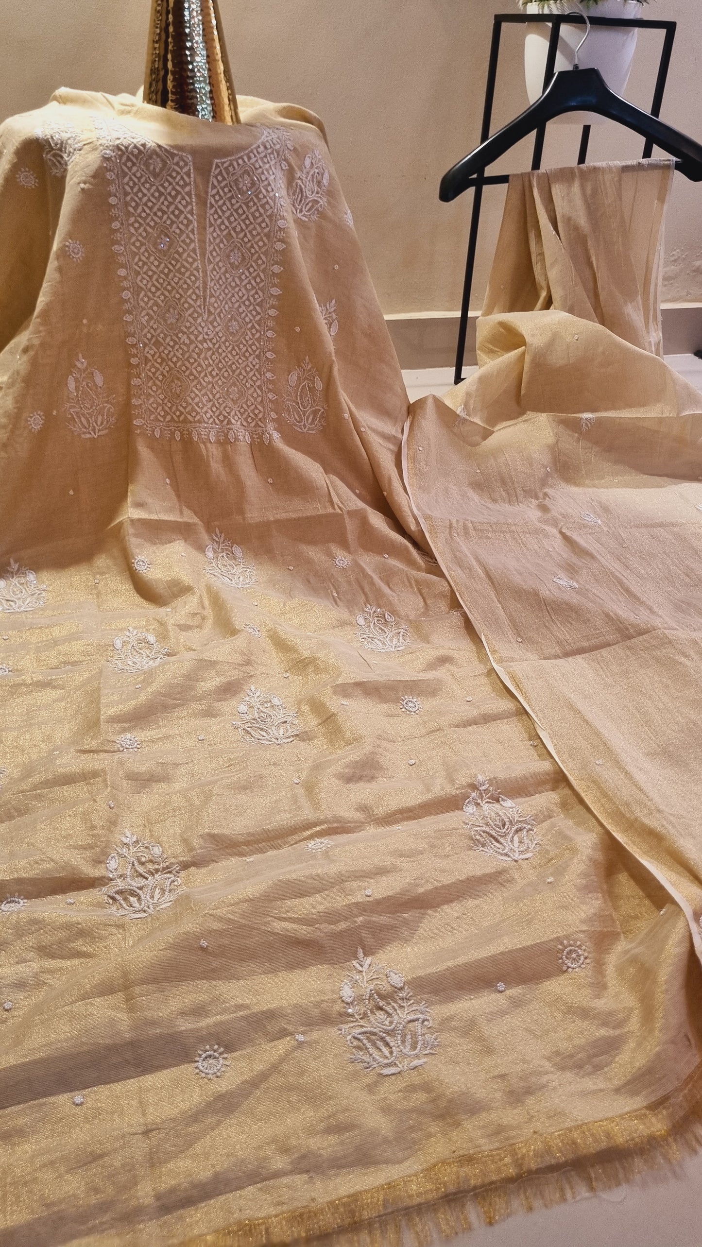 Chanderi silk suit