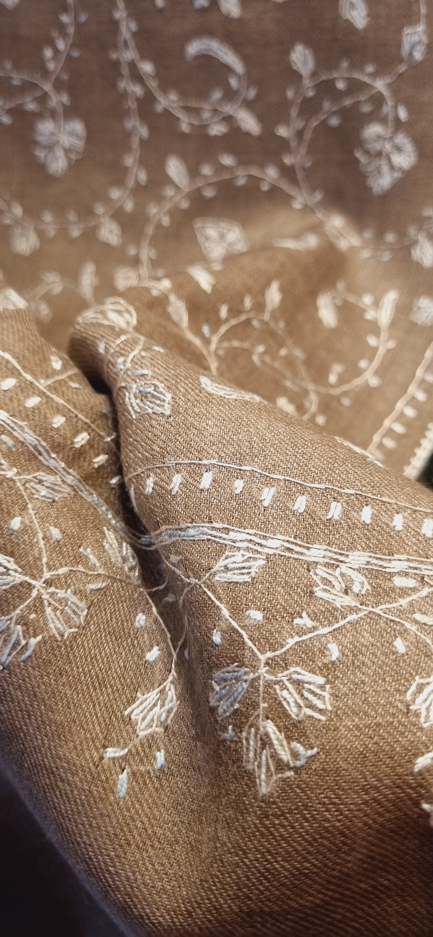 Sui embroidered toosh shawl