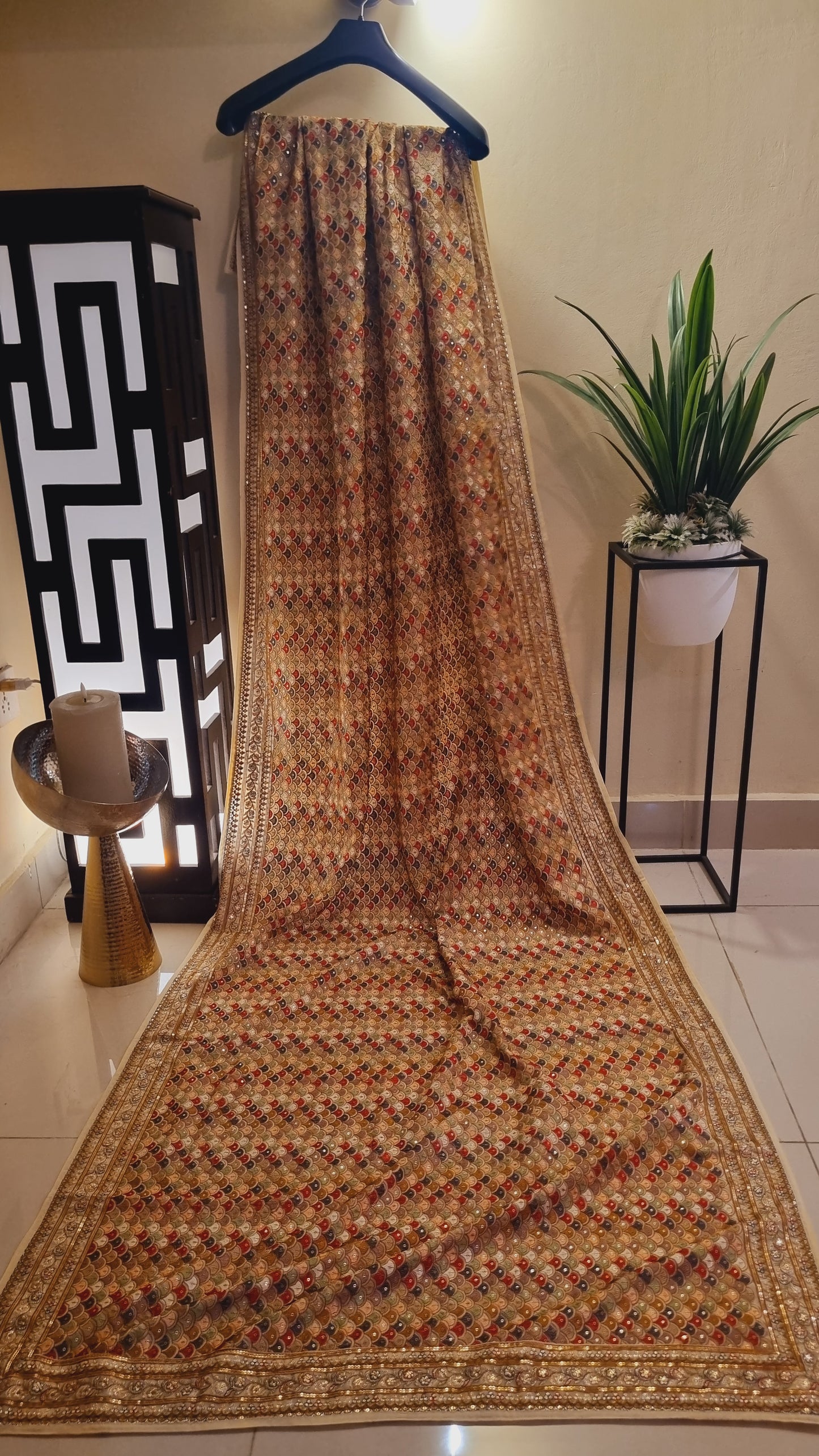 Embroidered dupata