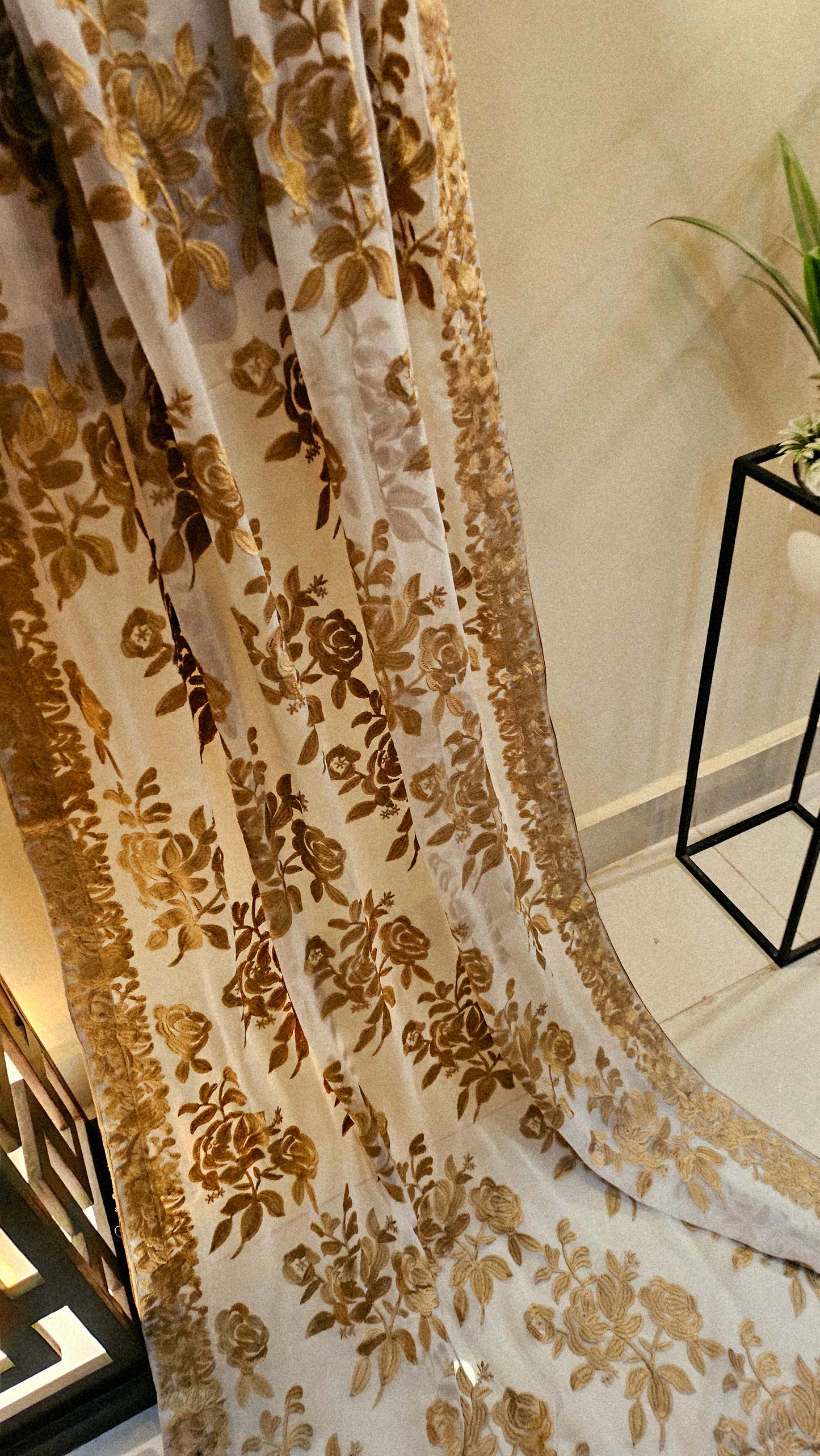 Georgete embroidered dupata