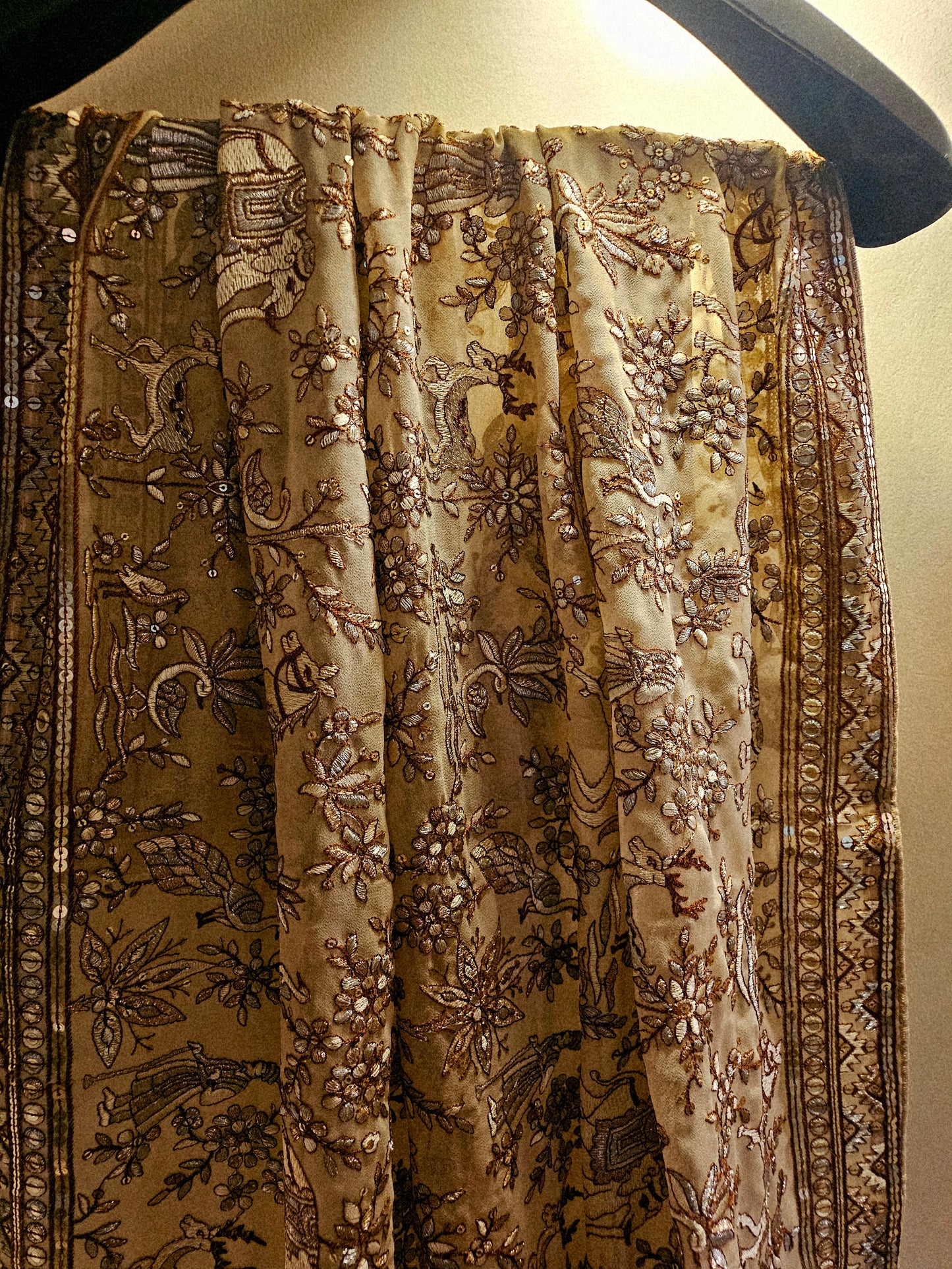 Embroidered georgete dupata
