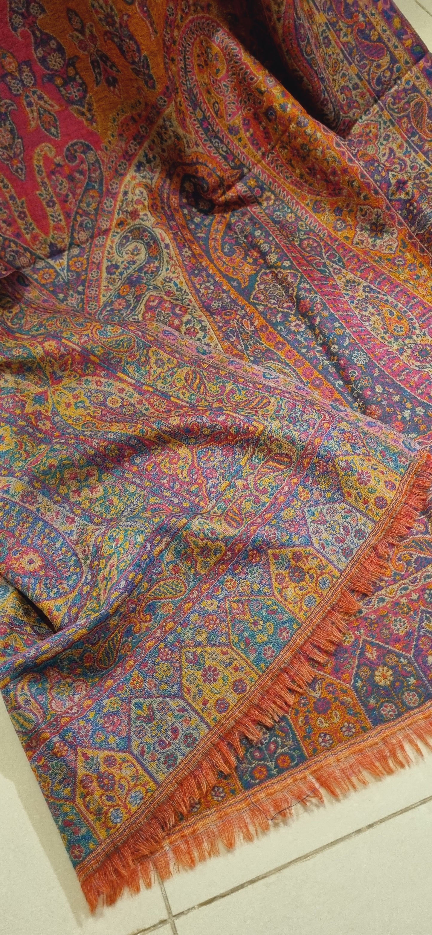 Reversible persian kaani shawl