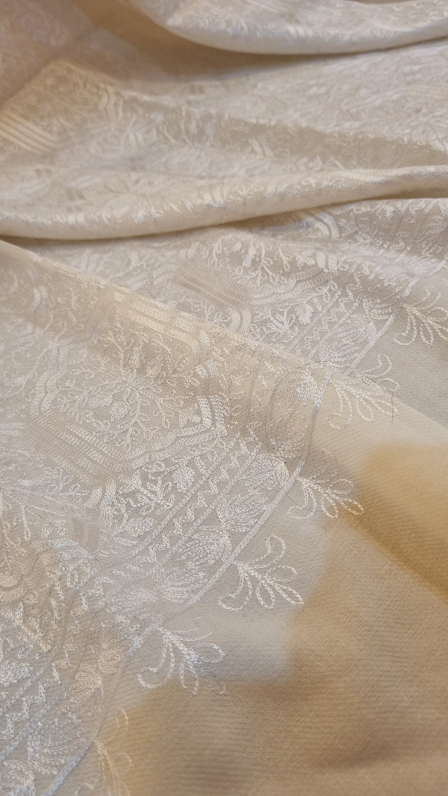 Pashmina shawl embroidered