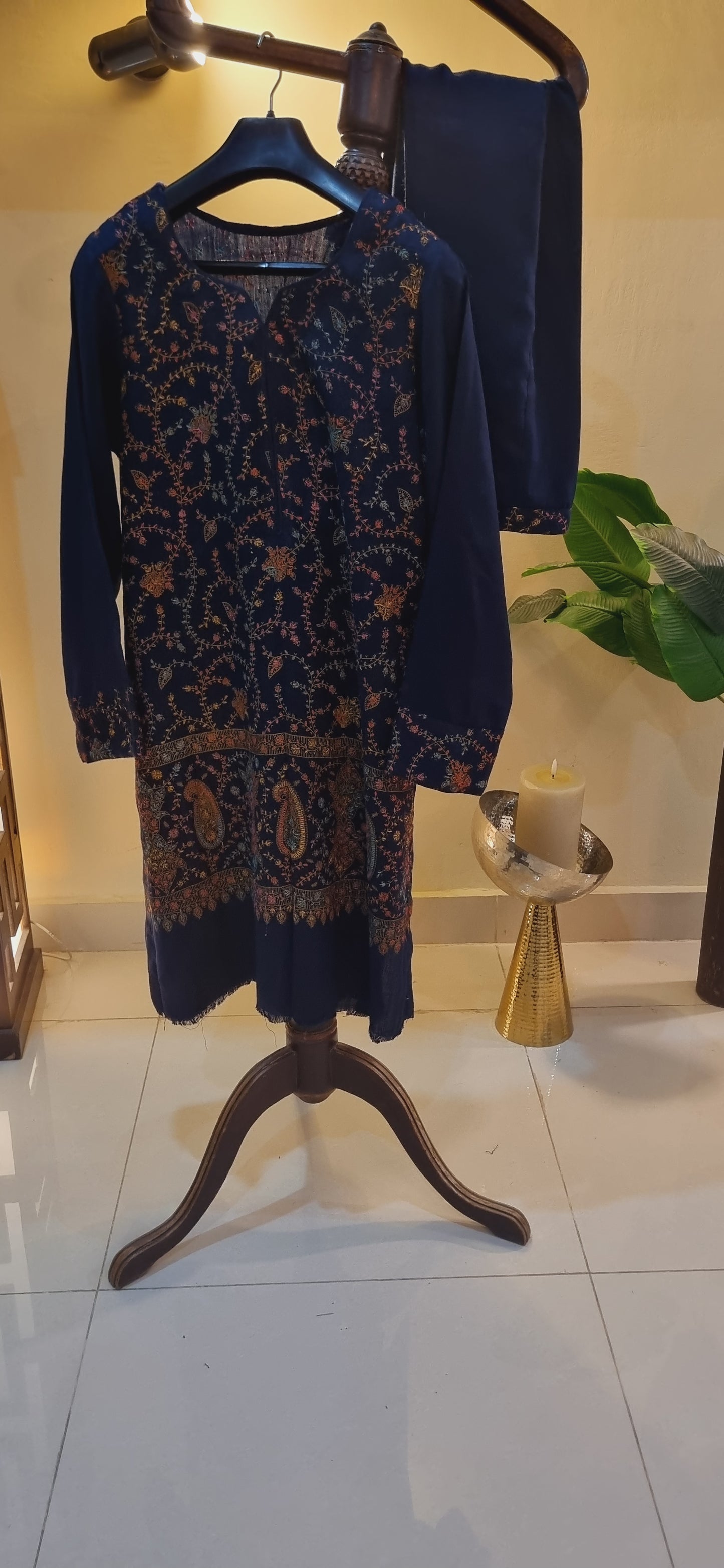 Hand embroidered Two piece suit