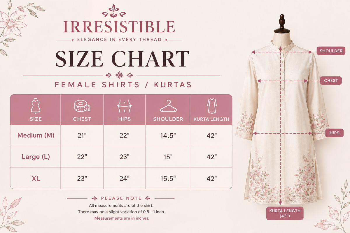 Embroidered kurta trouser: Pashmina