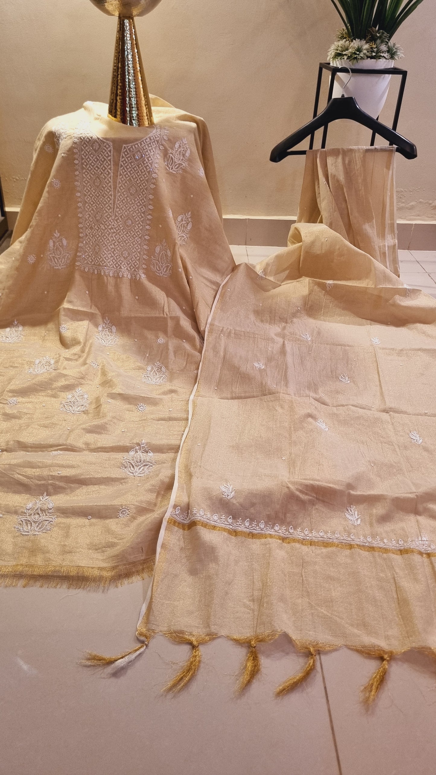 Chanderi silk suit