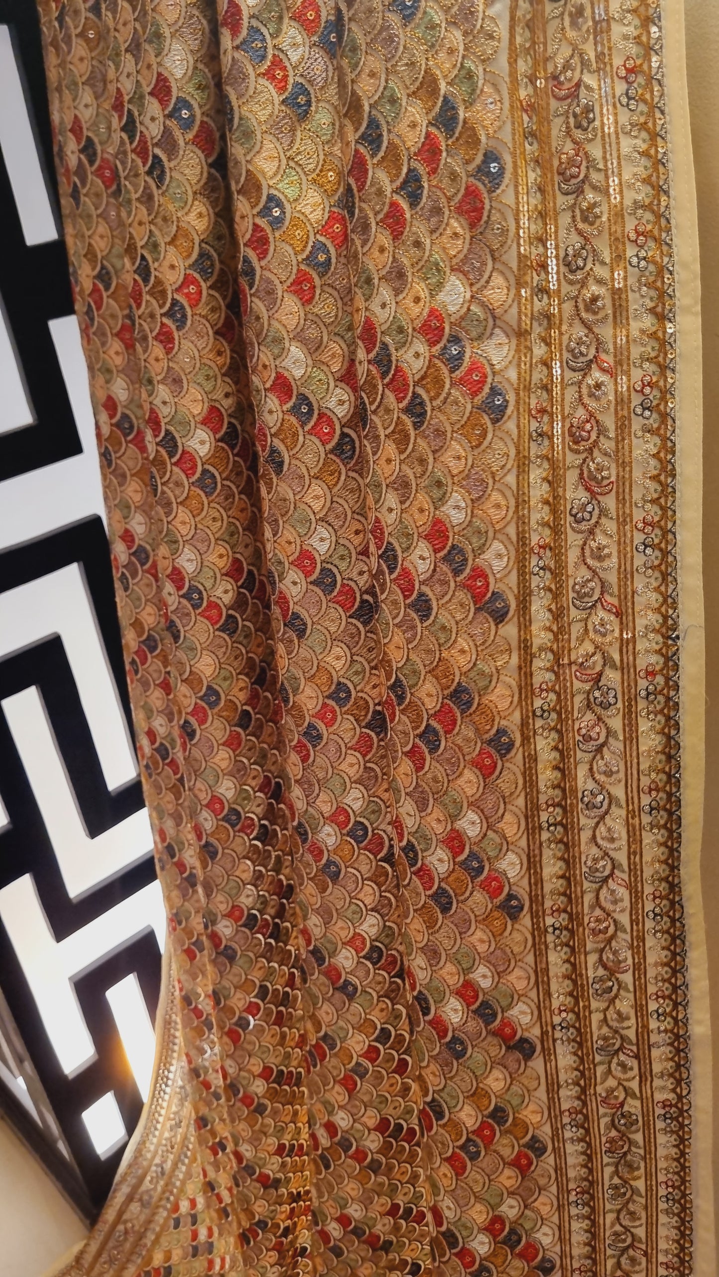 Embroidered dupata