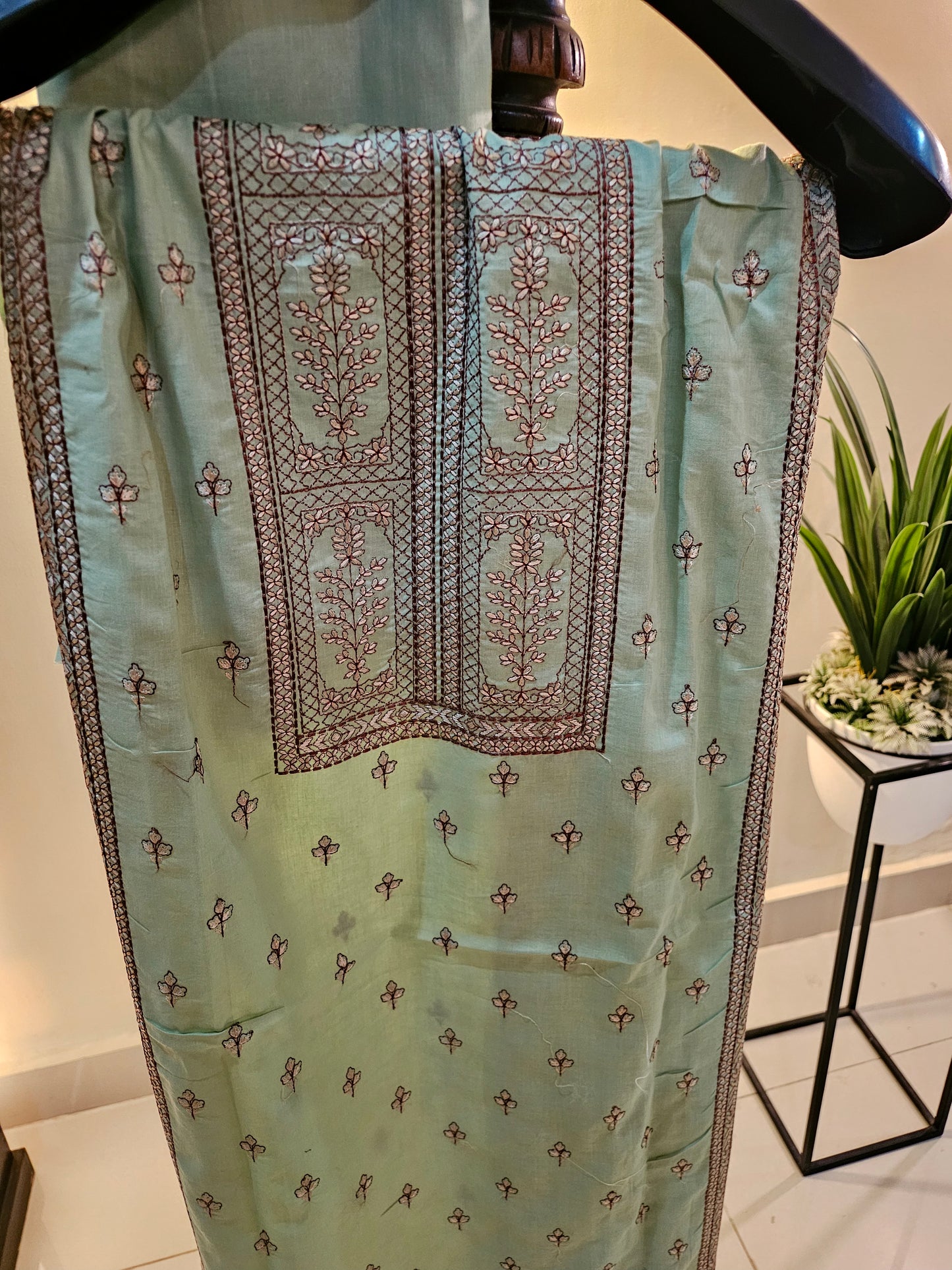 Lawn embroidered two piece