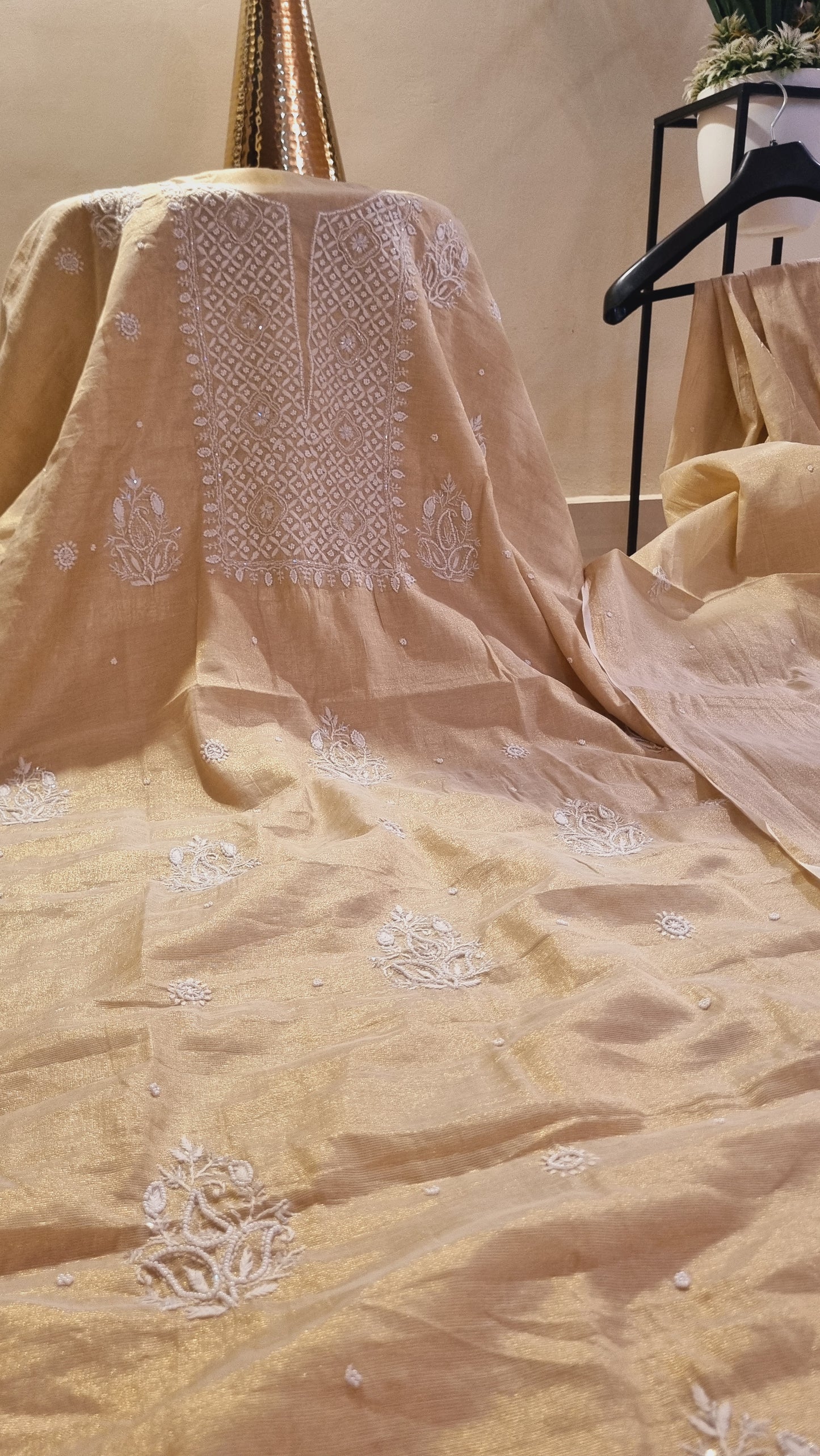 Chanderi silk suit