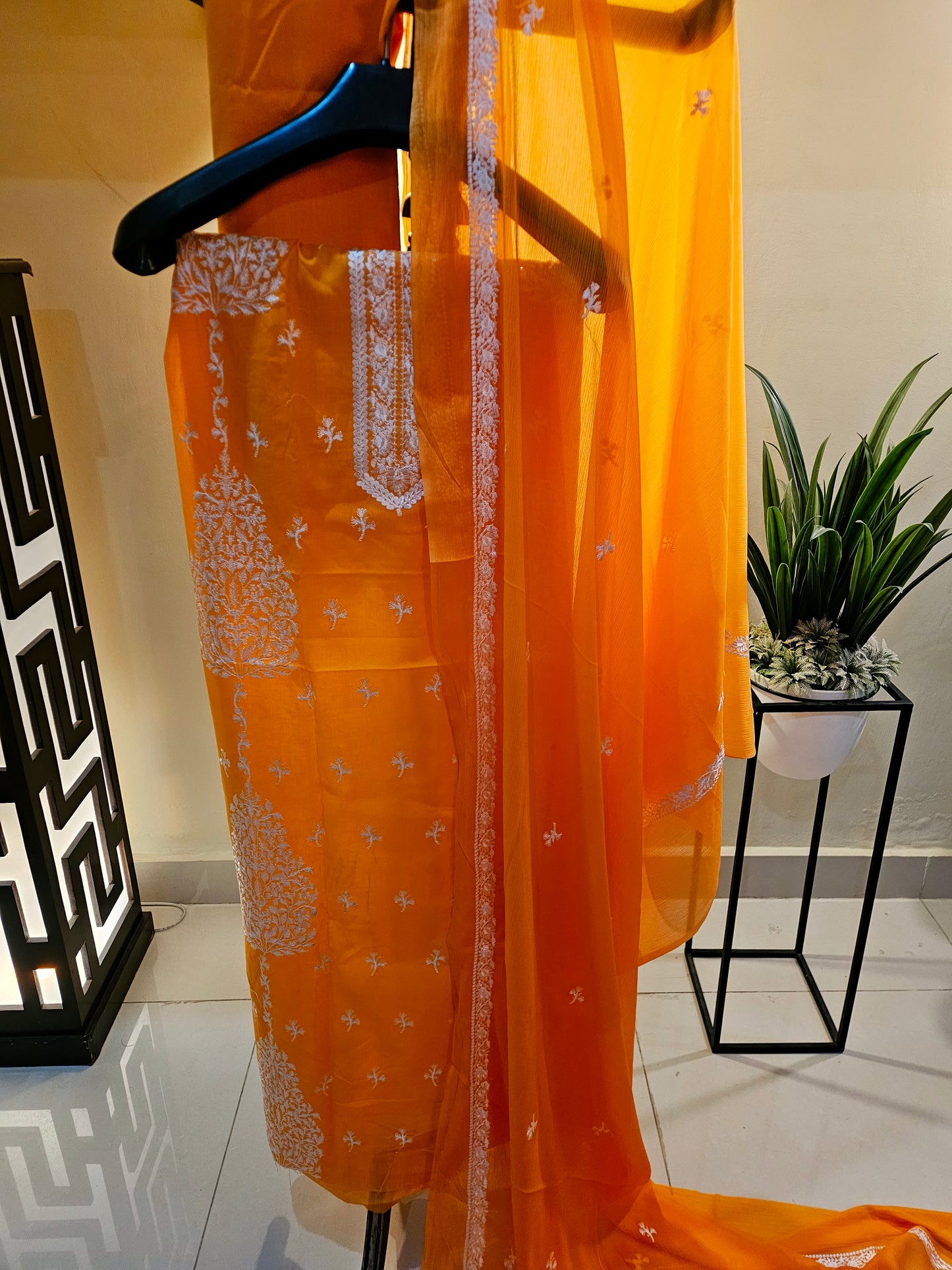 Lawn embroidered three piece