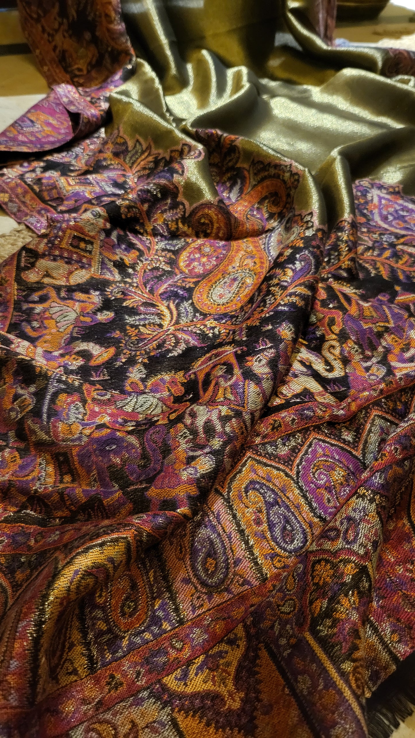 Moonlight Kaani : Reversible shawl