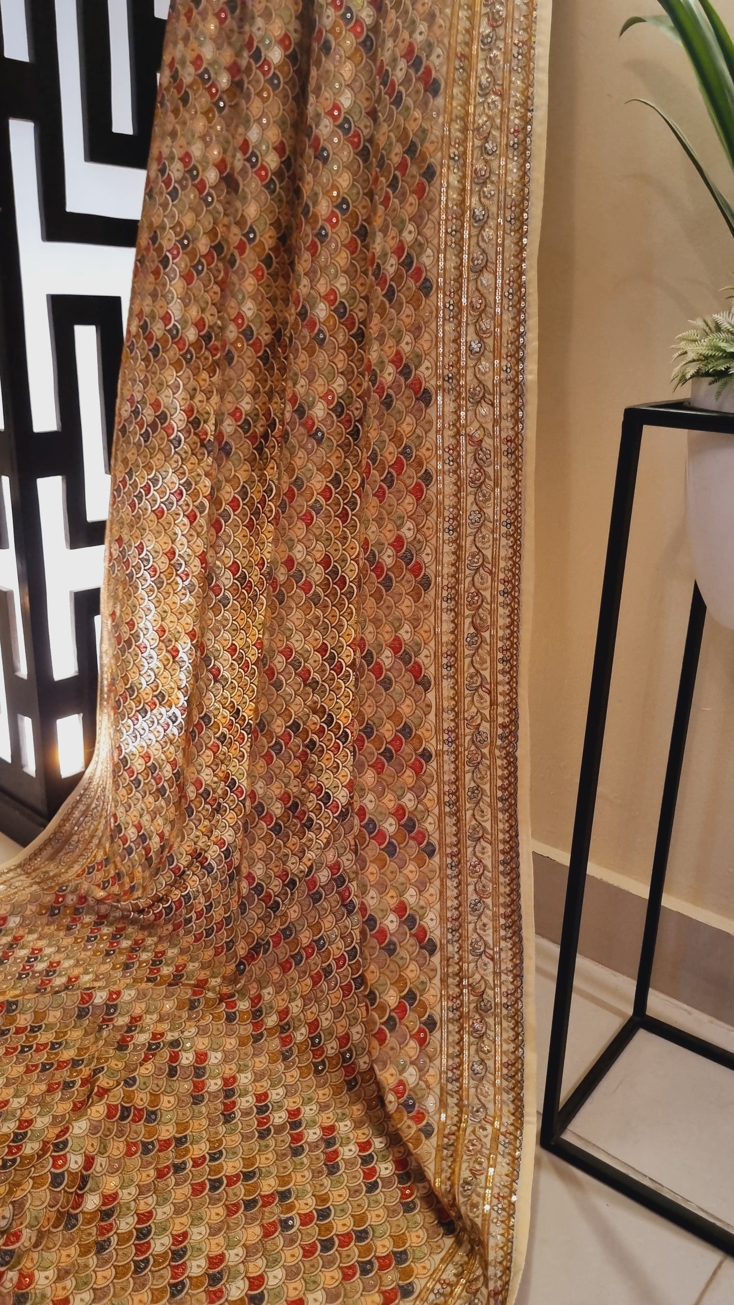 Embroidered dupata