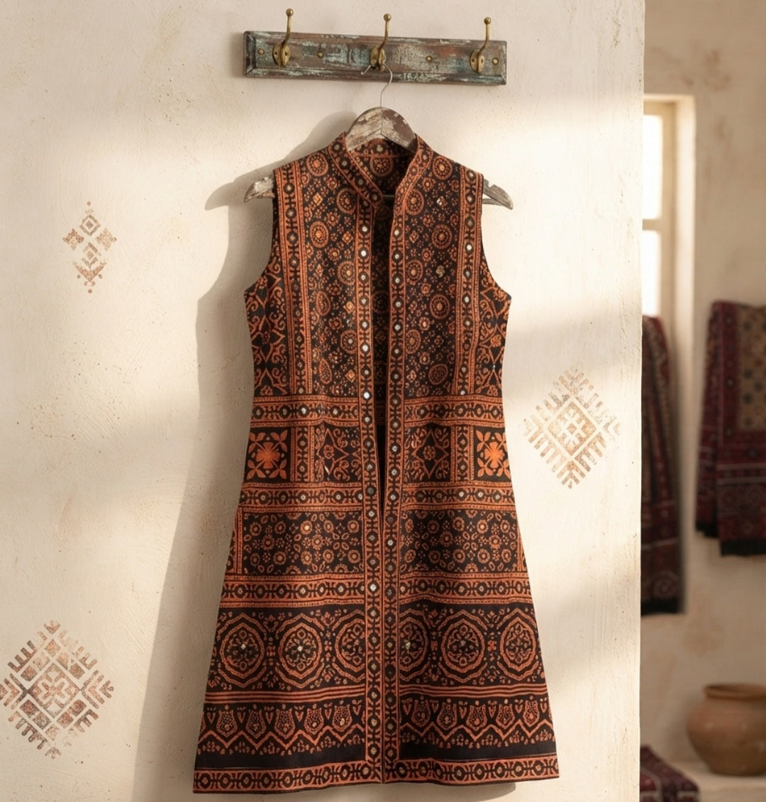 Ajrak jackets: cotton